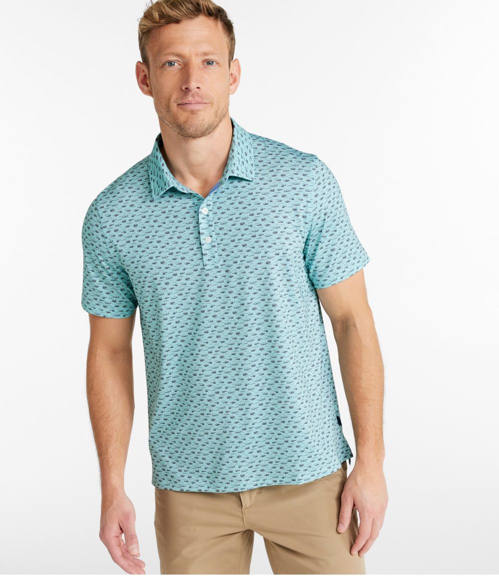 Men's Comfort Stretch Performance® Party Polo, Slightly Fitted, Short-Sleeve, Print