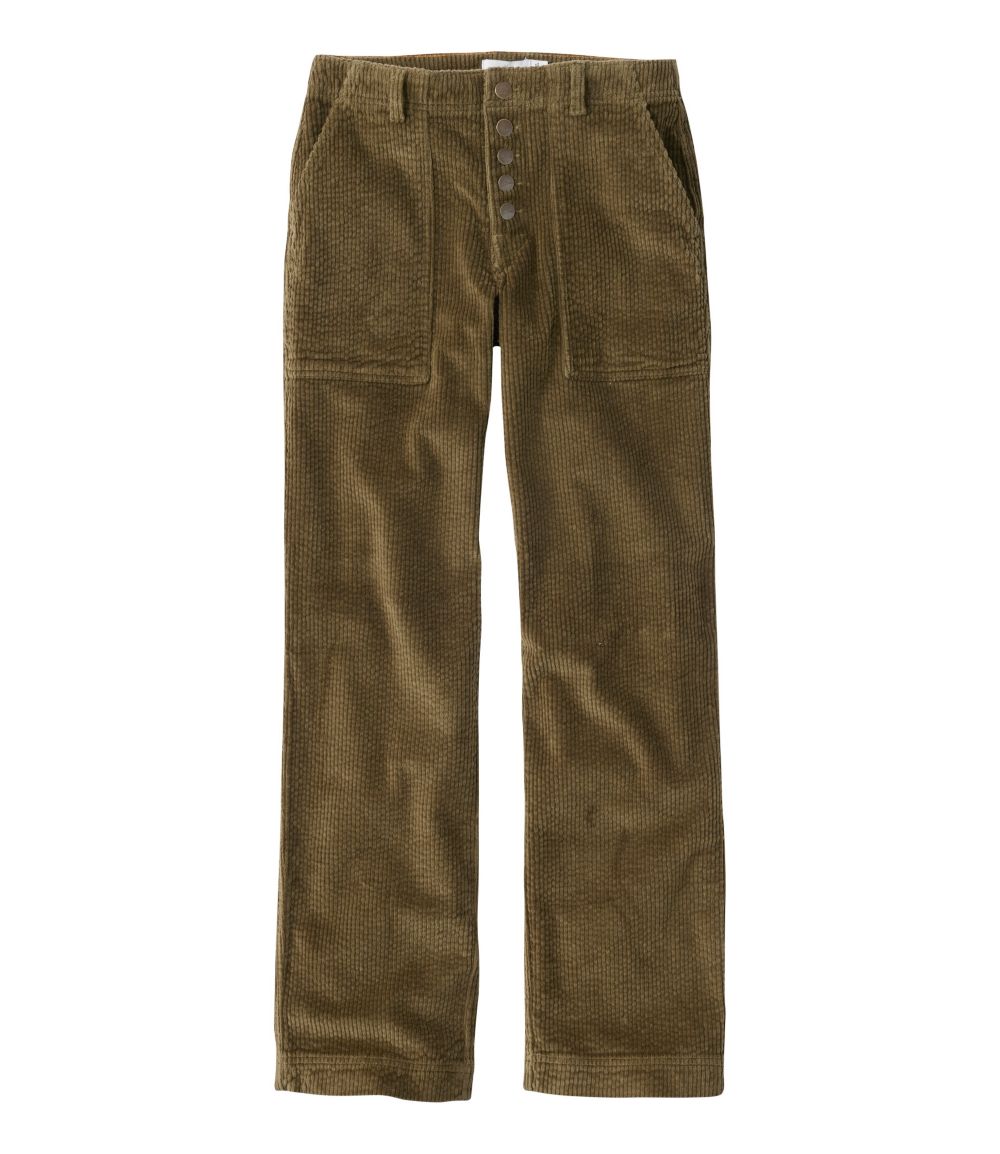 Women's Signature Utility Corduroy Pants, Mid-Rise Straight-Leg