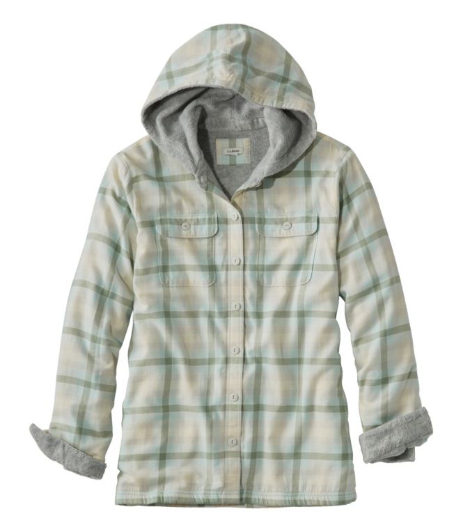 Women's Fleece-Lined Flannel Hoodie, Plaid