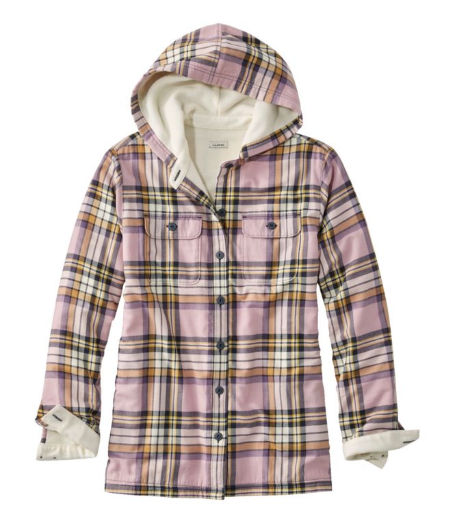 Women's Fleece-Lined Flannel Hoodie, Plaid