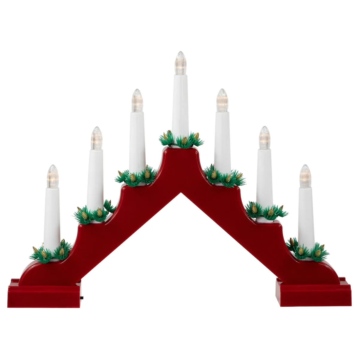 LED Lighted Christmas Candelabra Bridge - 13