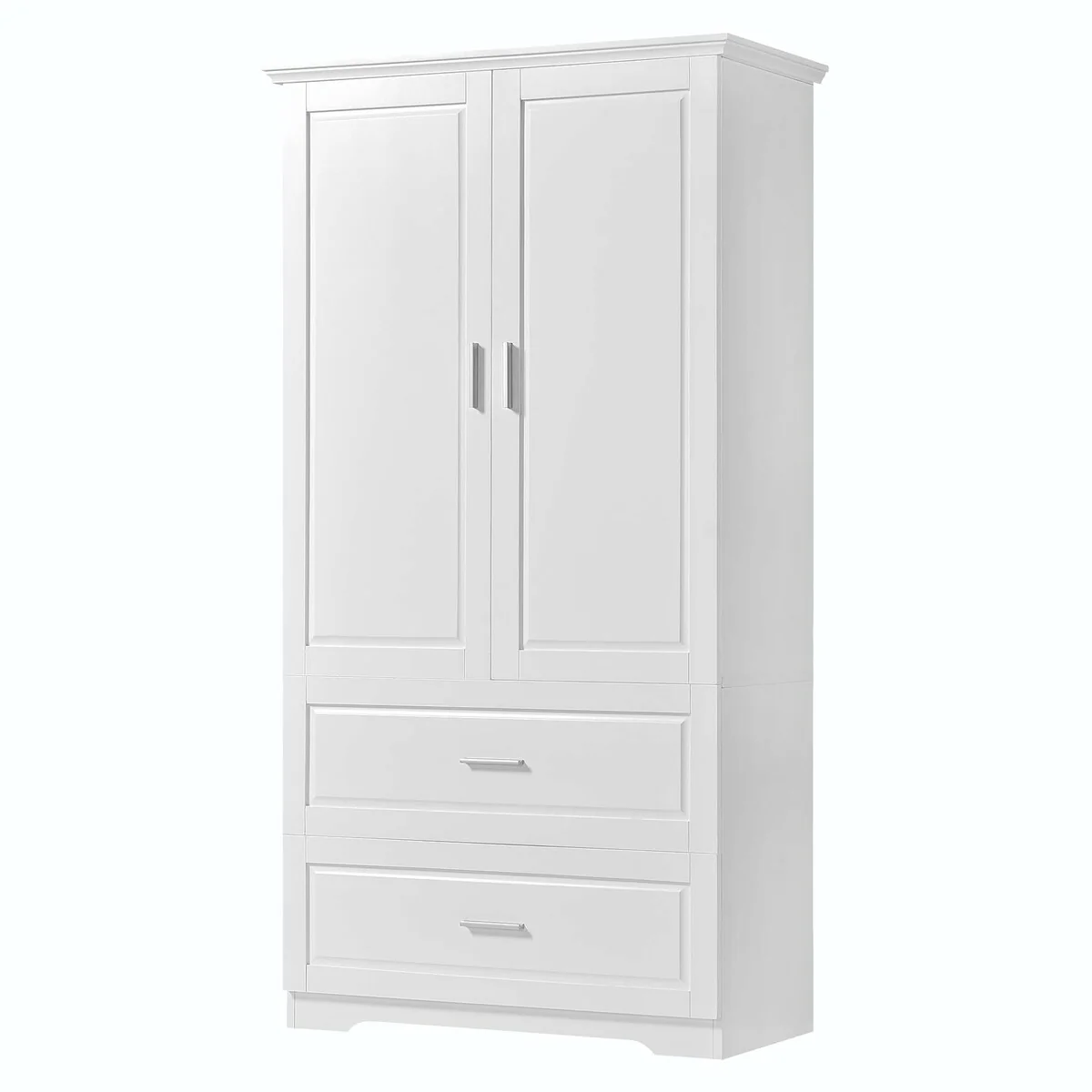 Tall Bathroom Storage Cabinet with Drawers and Adjustable Shelf