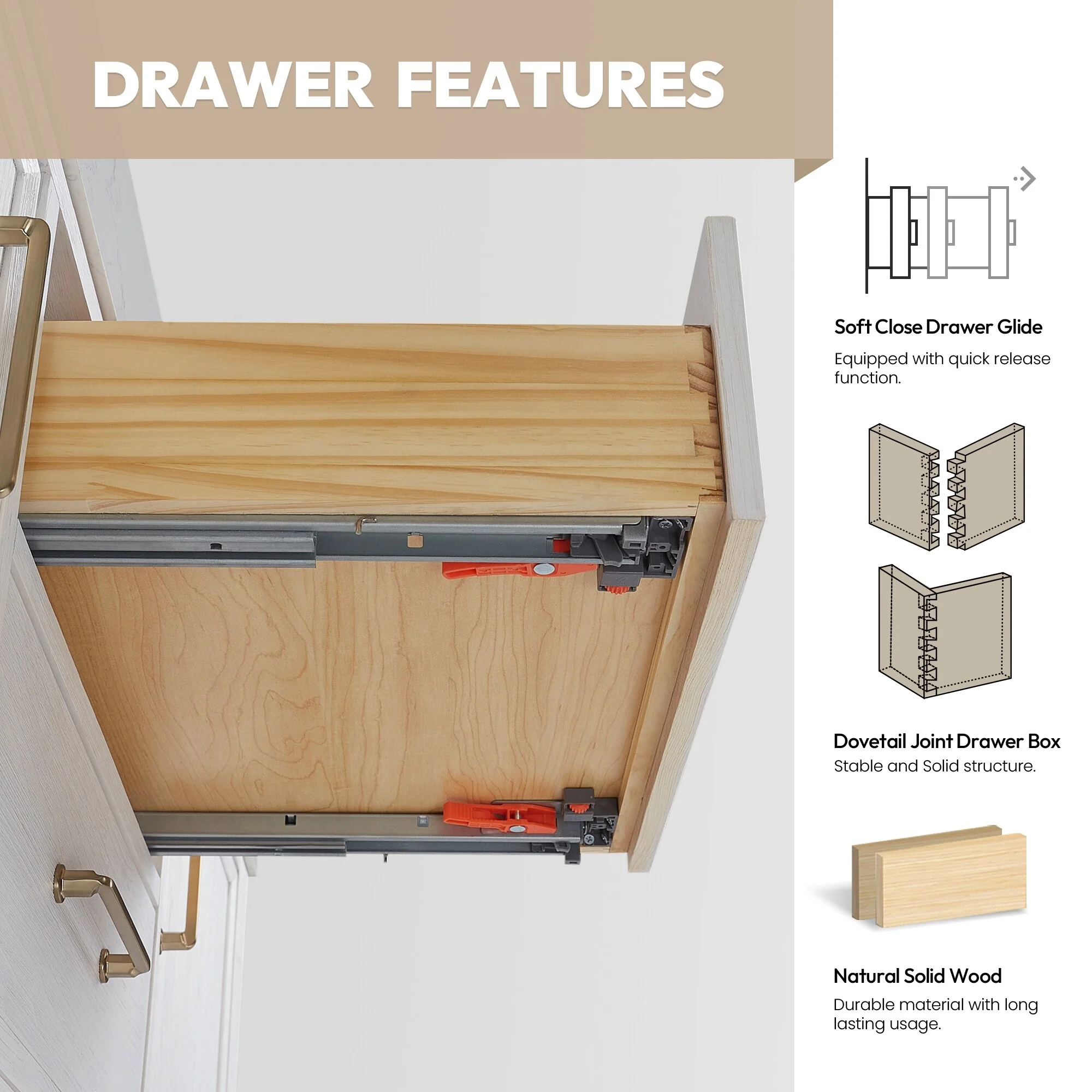 Leon 24 in. Single Bathroom Vanity with Composite Stone Top