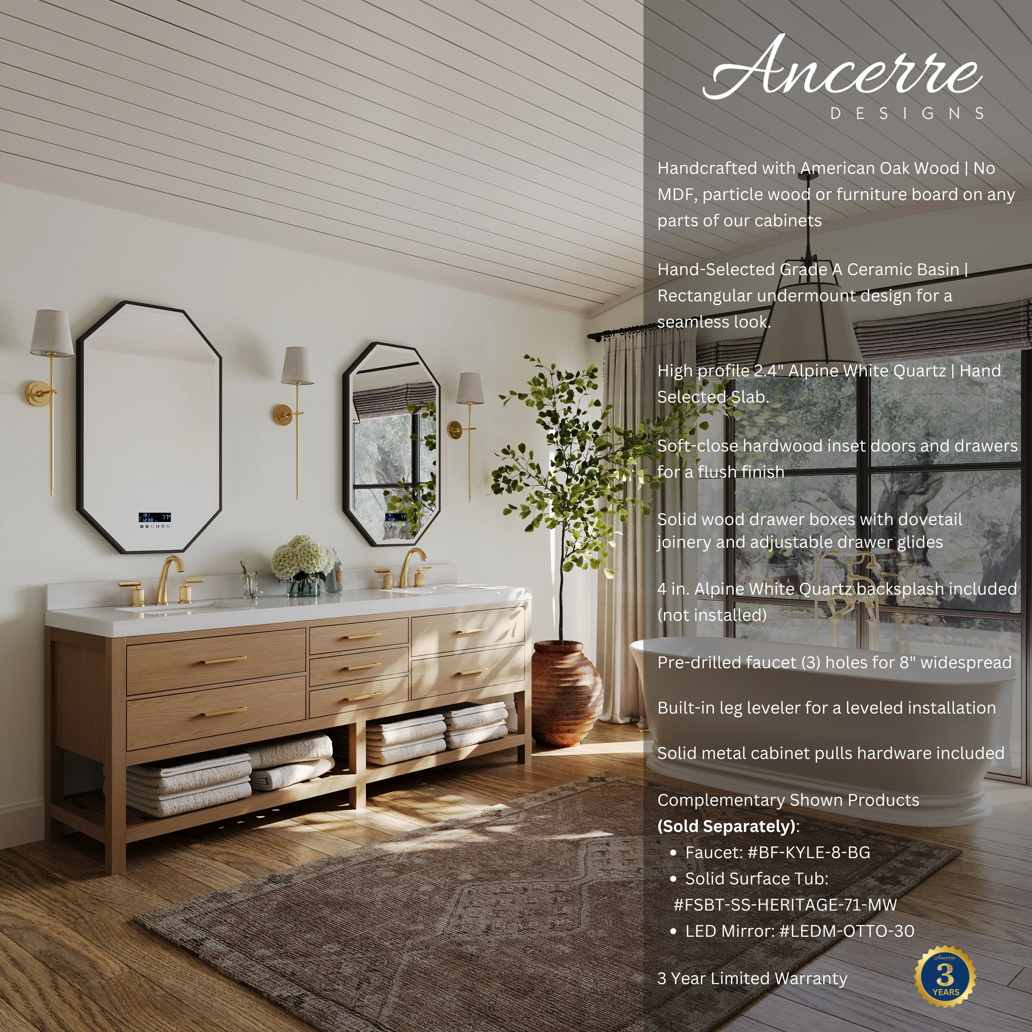 Ancerre Designs Elizabeth Bathroom Vanity Set