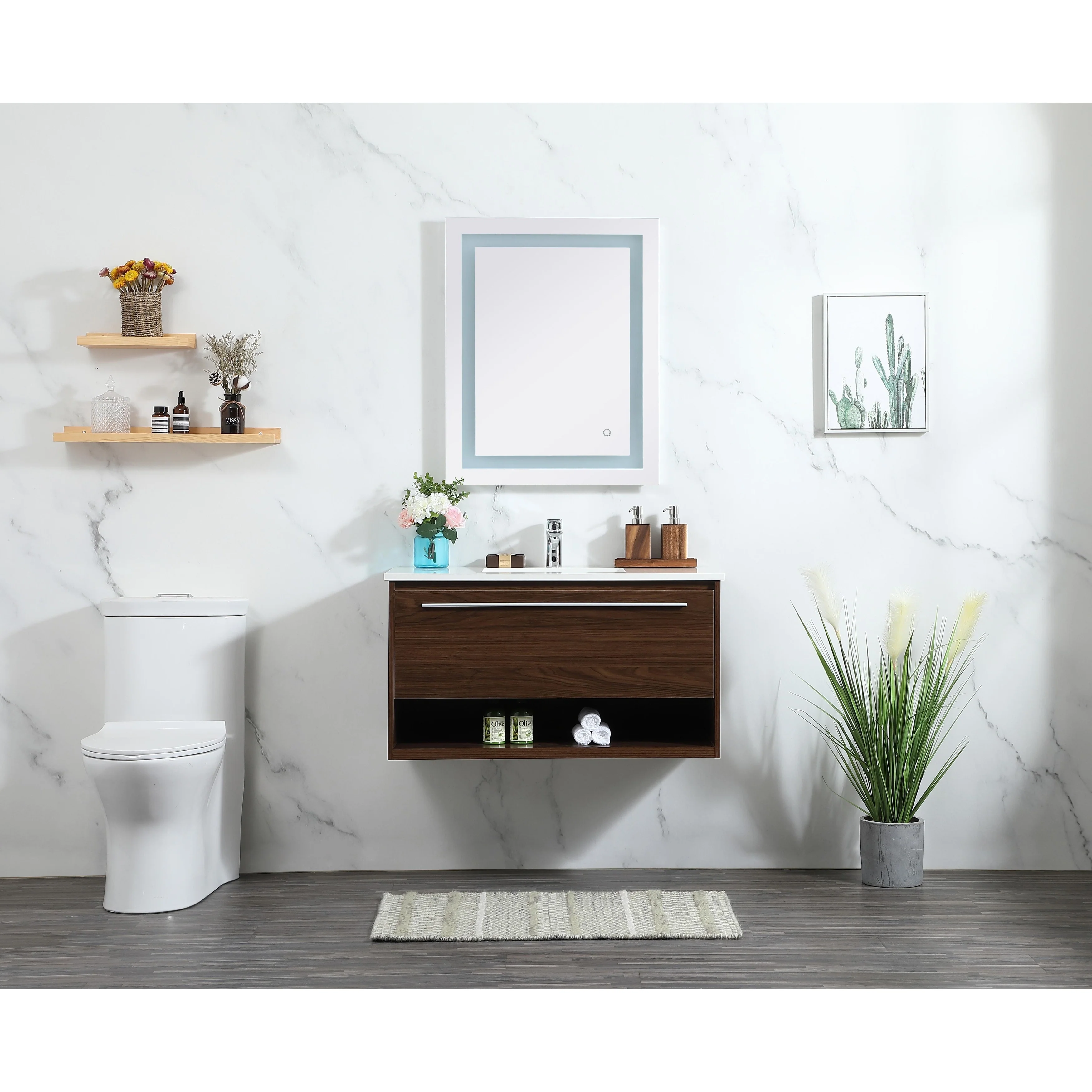 Brush 36 - 48 Inch Single Bathroom Vanity