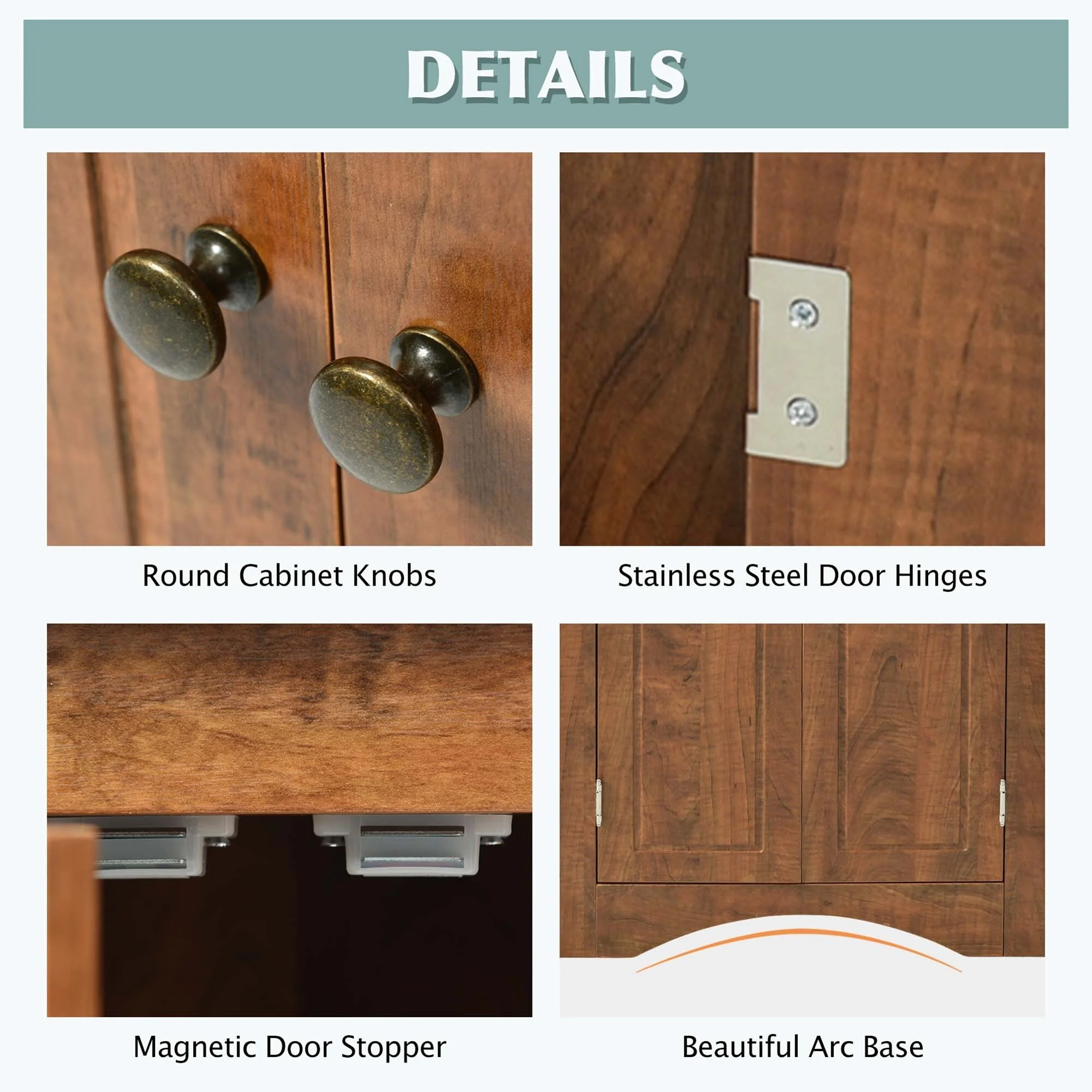 Triangle Bathroom Storage Cabinet with Adjustable Shelves