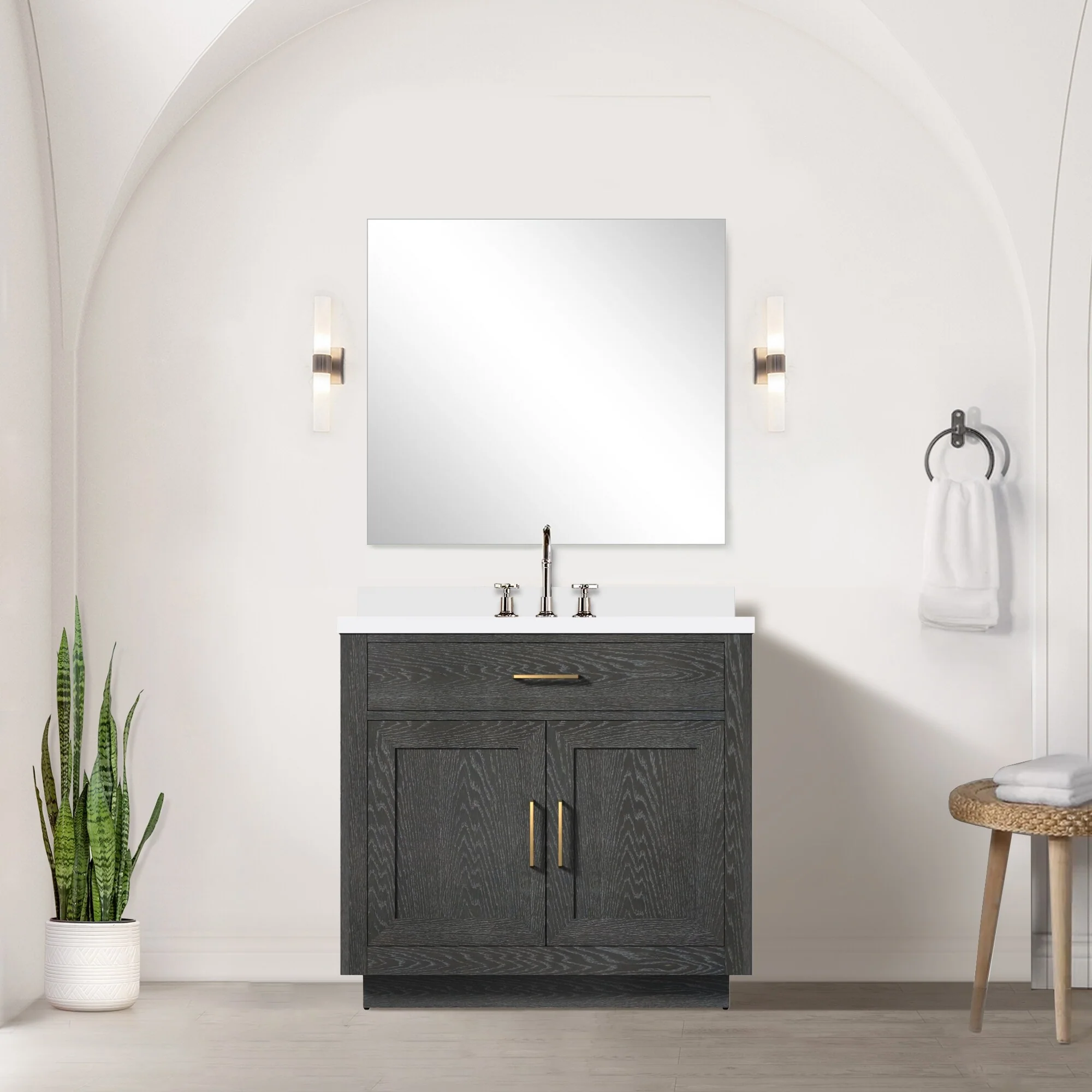 Abbey Bath Vanity with Cultured Marble Top and Sink
