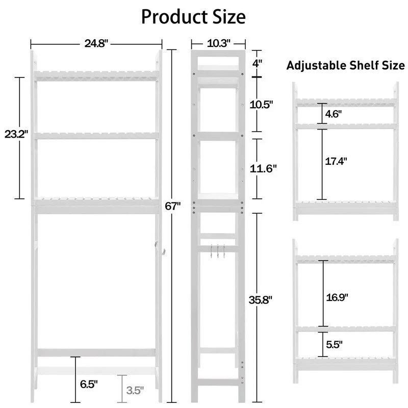 Over the Toilet Storage Cabinet - 10.3
