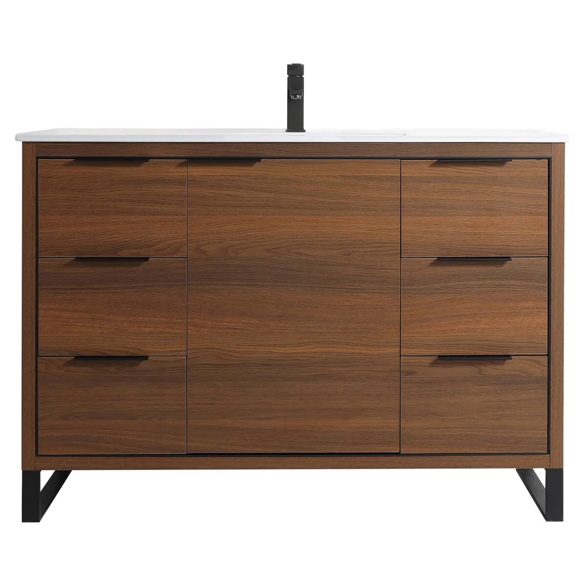 Fine Fixtures Opulence Collection Bathroom Vanity with White Ceramic Sink