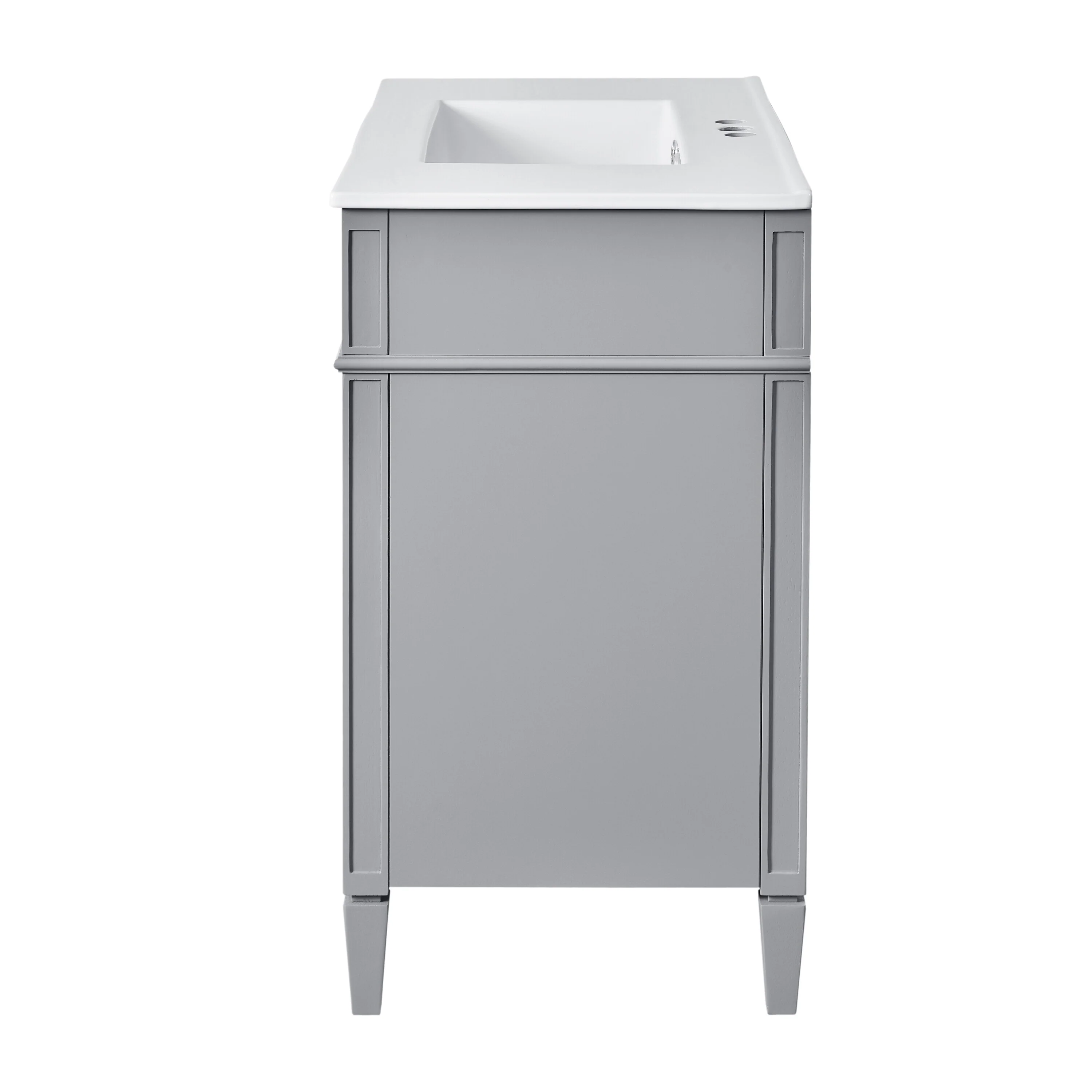 Bathroom Vanity with Single Sink, Bathroom Vanities with 2 Drawers, Bathroom Storage Cabinet with 1 Tip-Out Drawer and 1 Door