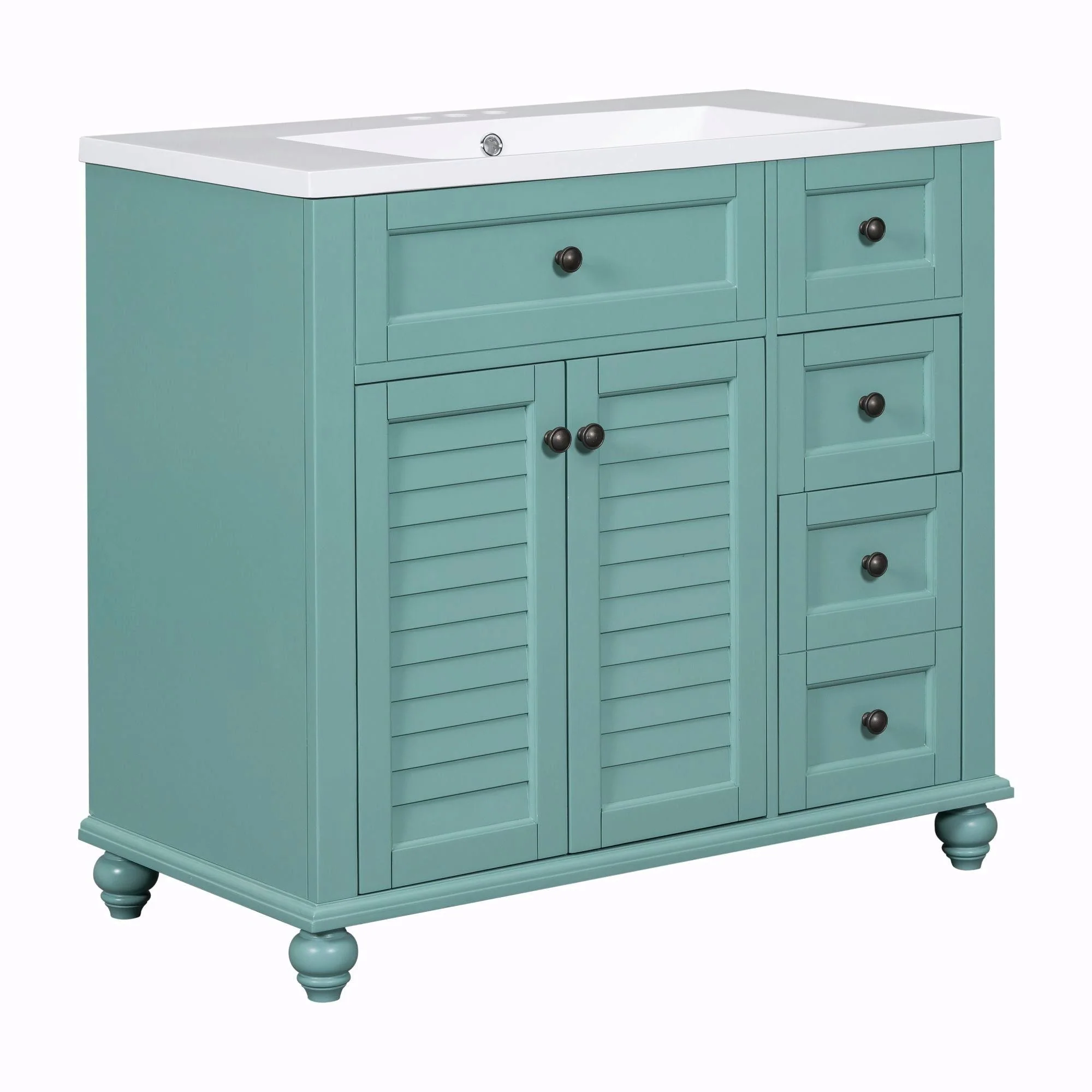 36'' Bathroom Vanity with Undermount Sink, Free Standing Vanity Set