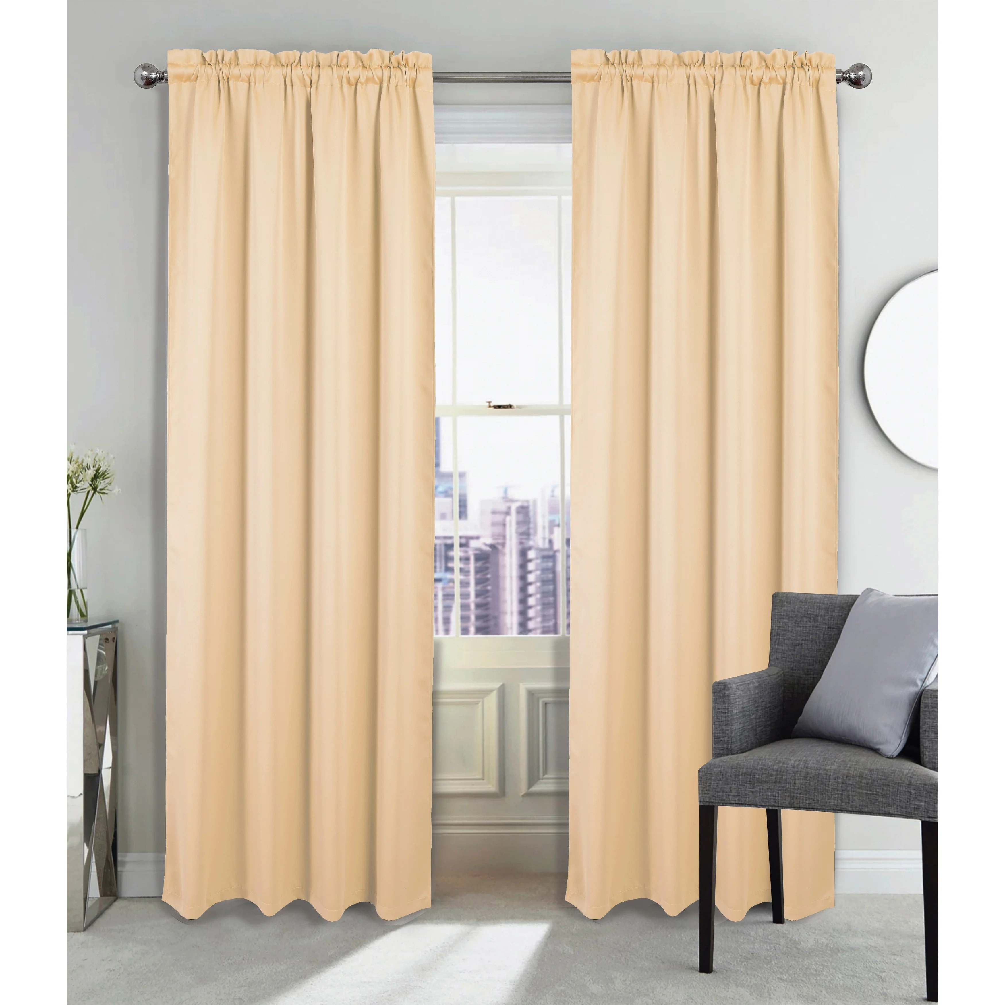 Twilight Room Darkening Rod Pocket Window Curtain 84