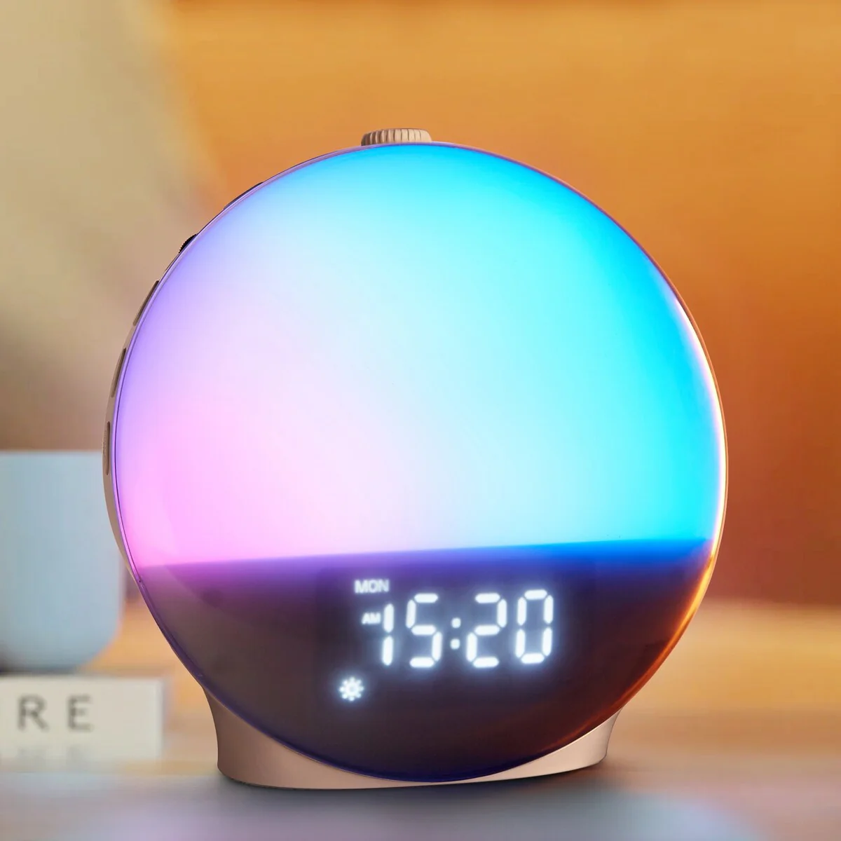 Javlergo Alarm Clock Smart Gradual Wake Up Light Alarm Clock, Tabletop Daylight Alarm Clock
