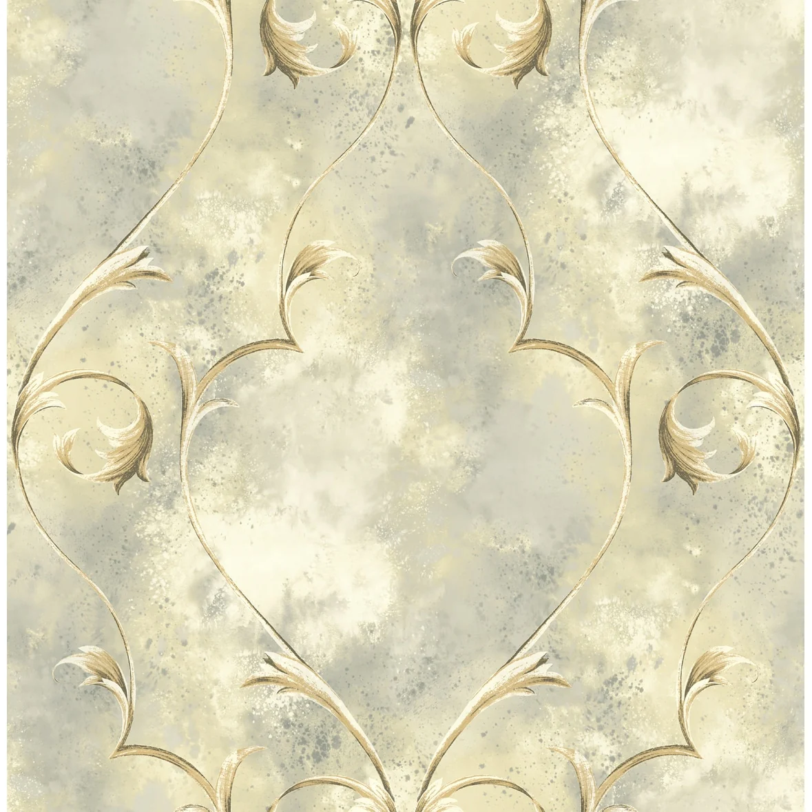 Seabrook Designs Villa Scroll Frame Unpasted Wallpaper