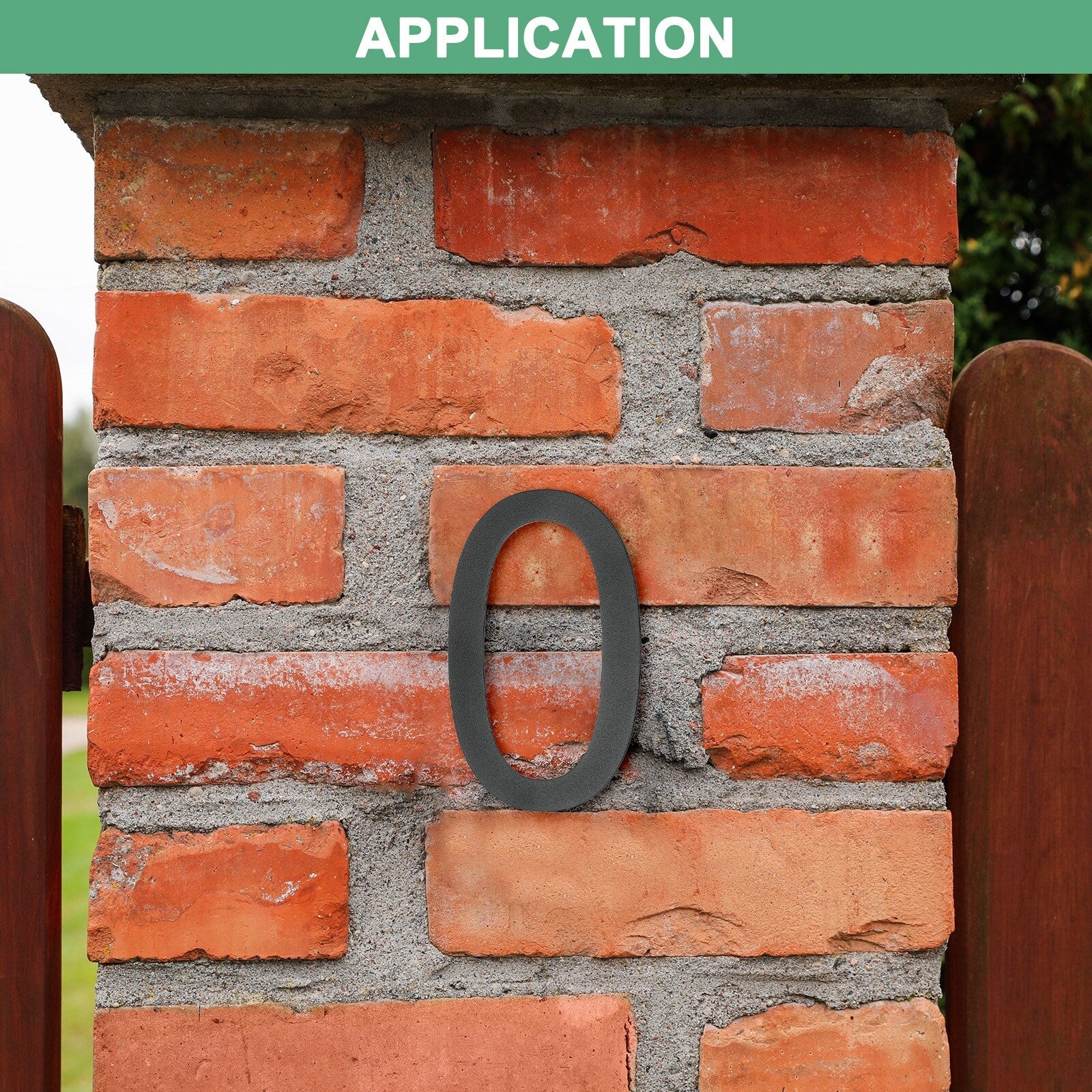 6 Inch Floating House Numbers, Modern House with Nail Kit Black