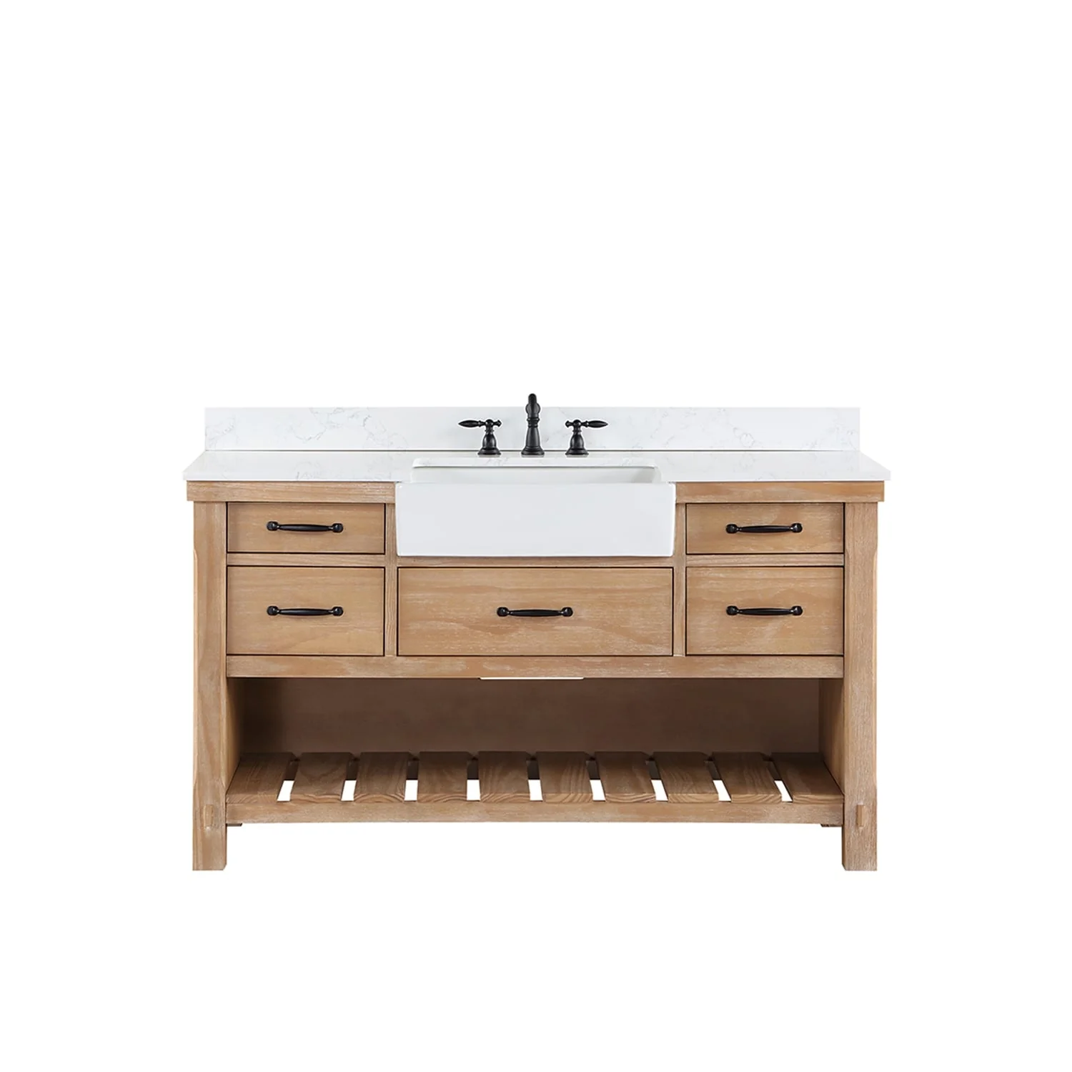 Villareal Bath Vanity with Composite Stone Top without Mirror