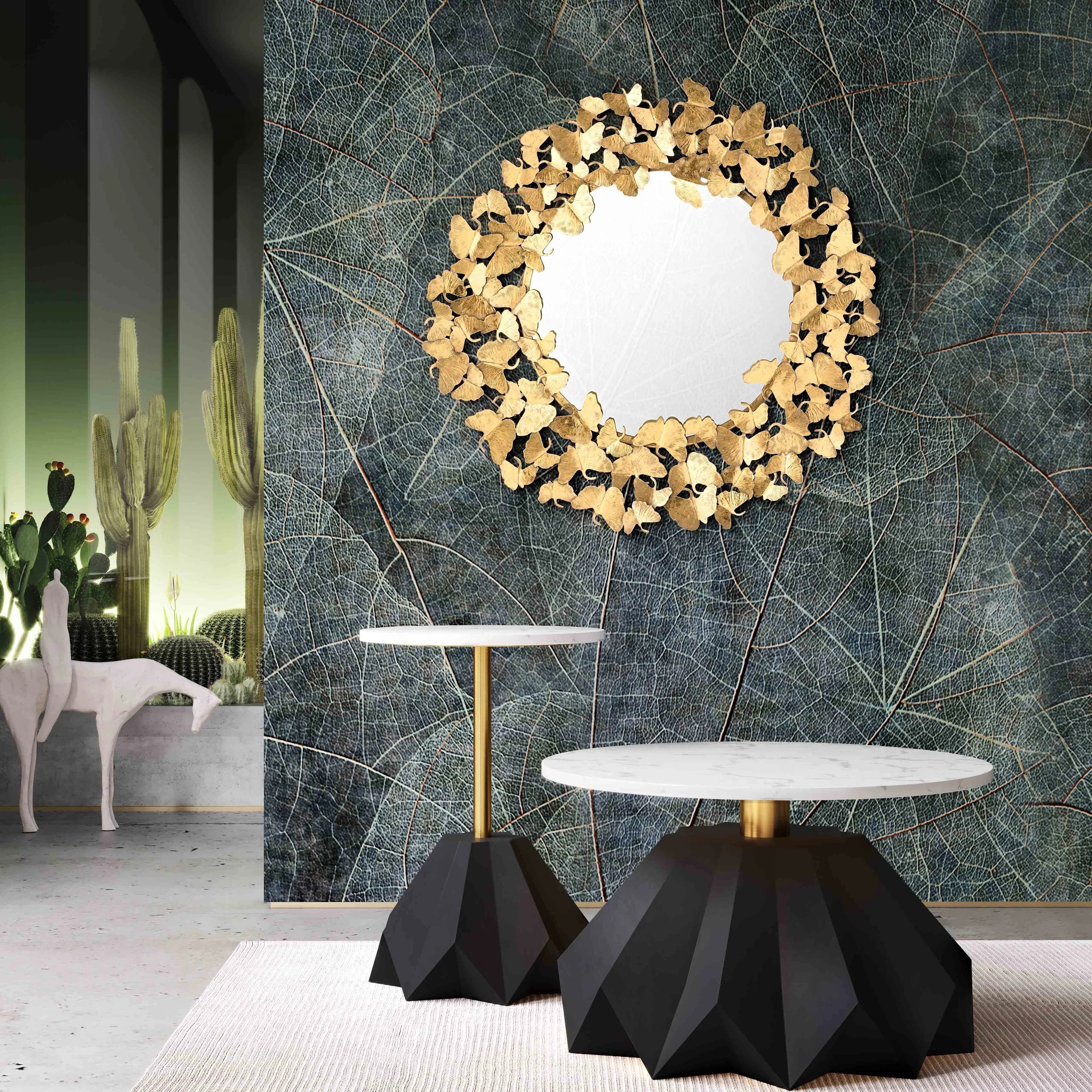 Silver Orchid Christy 27-inch Gold Mirror