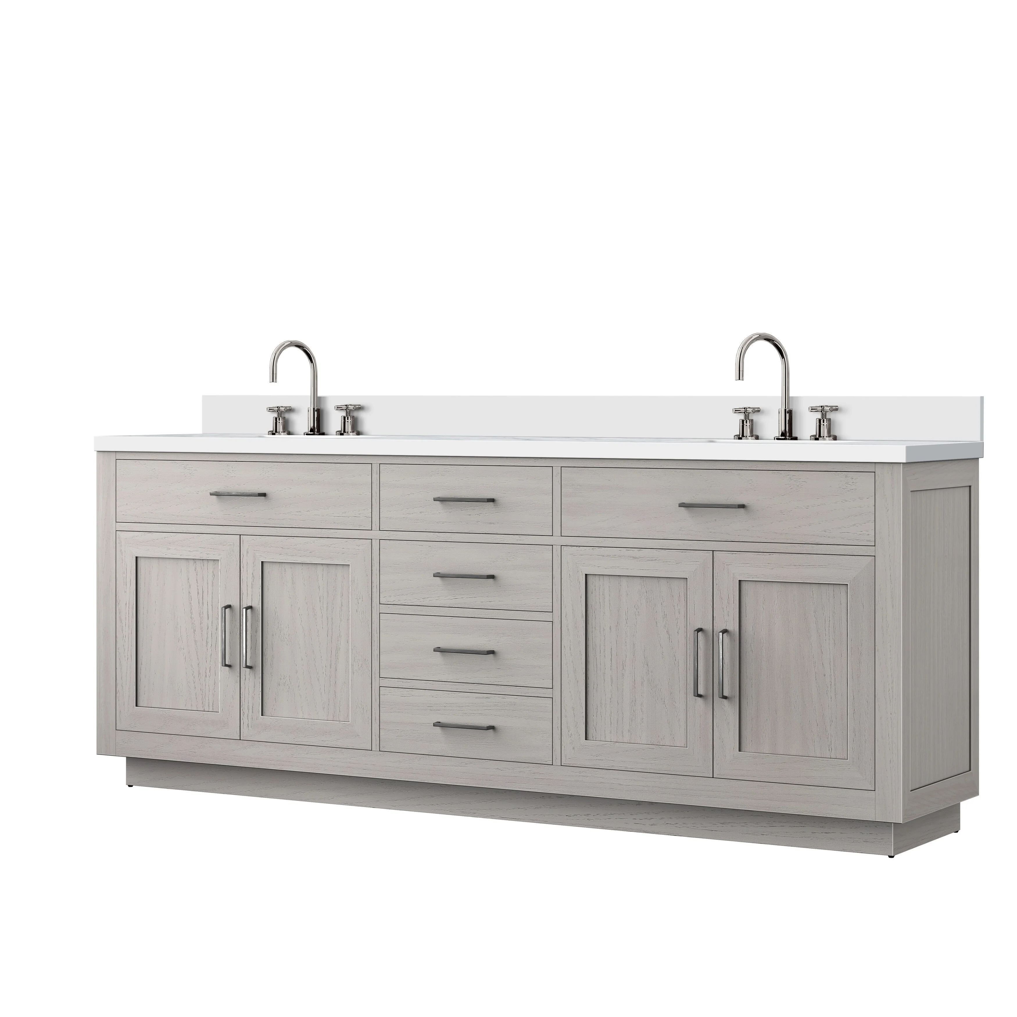 Abbey Bath Vanity with Cultured Marble Top, Sink and Faucet