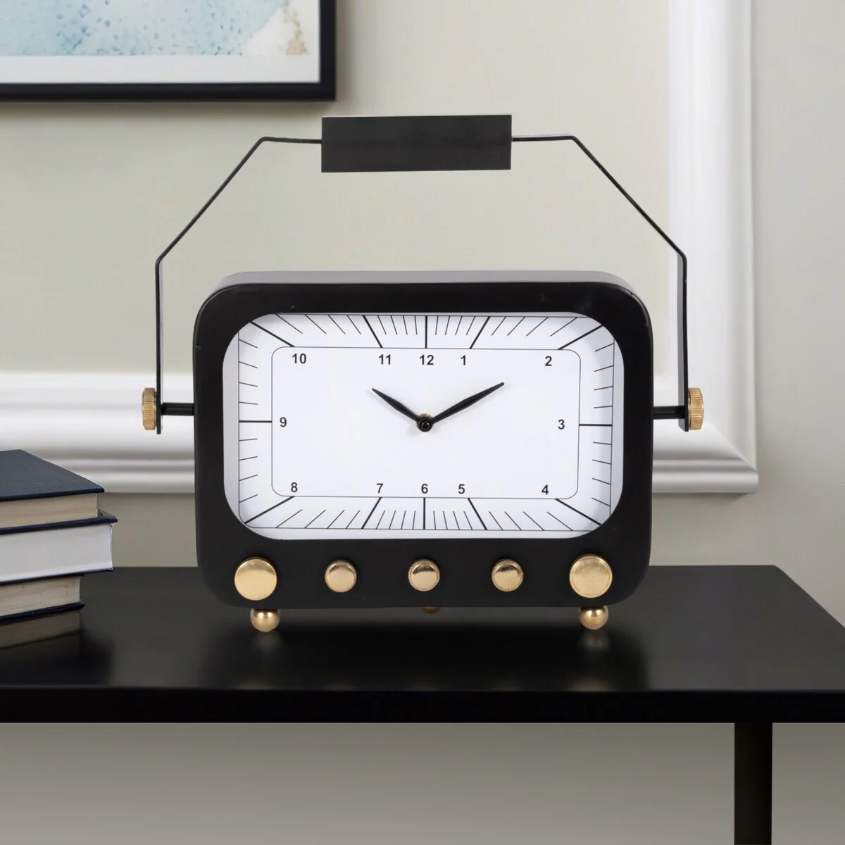 Sagebrook Home Elegant Metal & Glass Timepiece Tranquil Home Decor Clocks