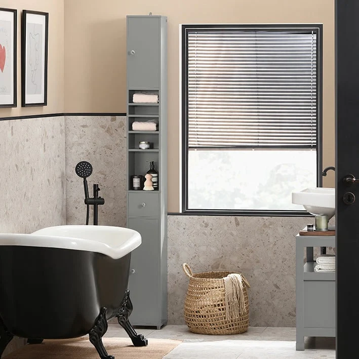 SoBuy BZR34-W, Bathroom Tall Cabinet Cupboard Storage Cabinet