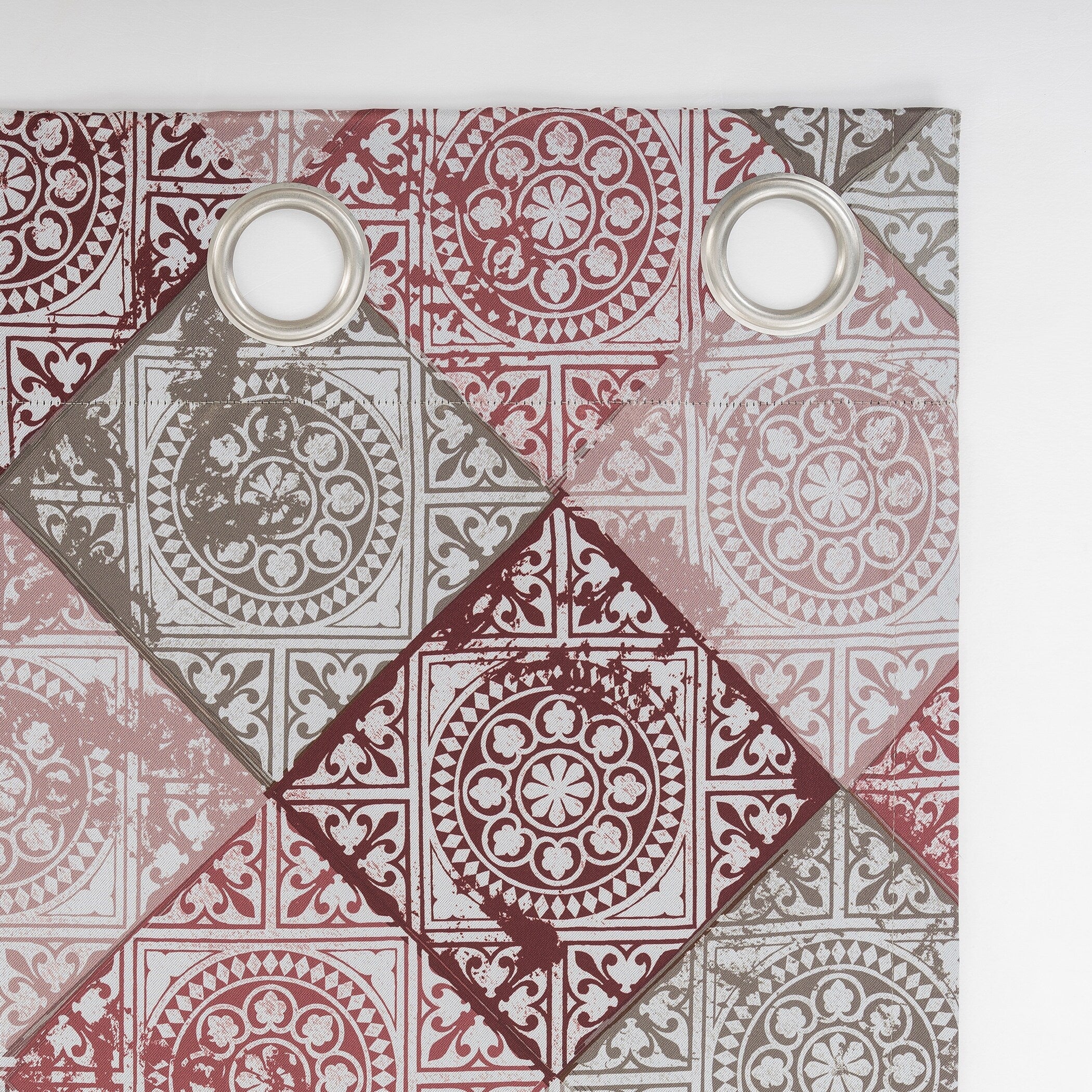 Sun Zero Sahar Global Medallion Print Room Darkening Grommet 1-Piece Curtain Panel, Single Panel