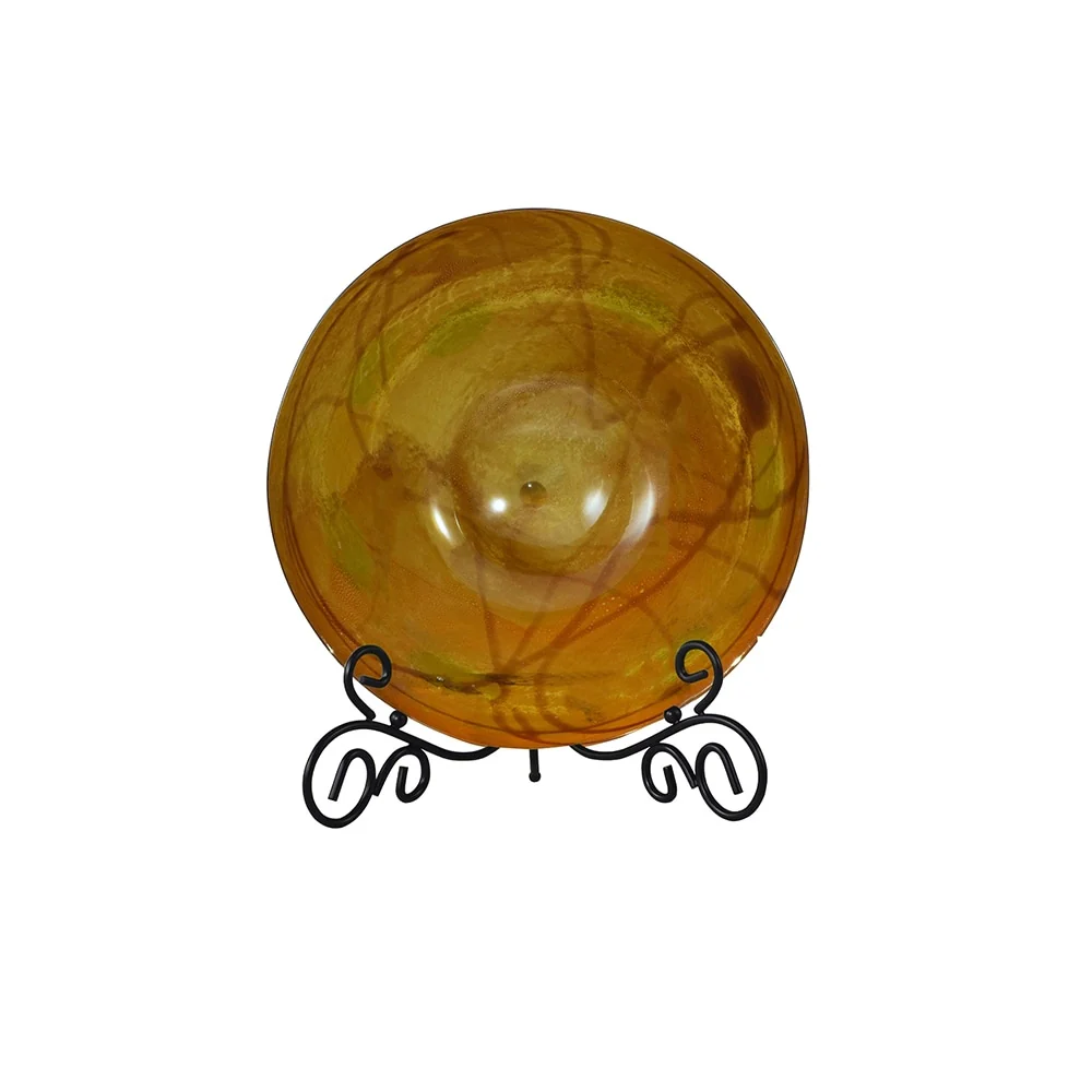 San Luis Hand Blown Art Glass Charger with Stand