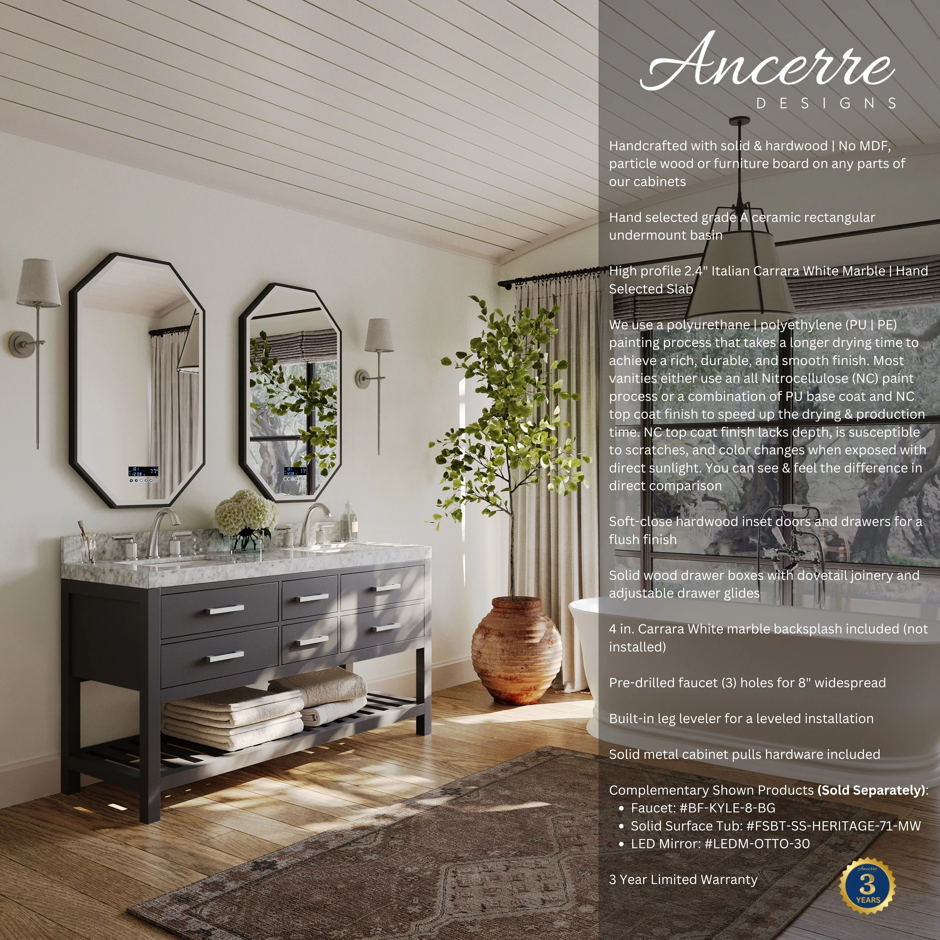 Ancerre Designs Elizabeth Bathroom Vanity Set