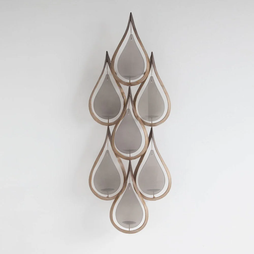 Edidon Gold Metal Tear Drop Candle Display - 20.1