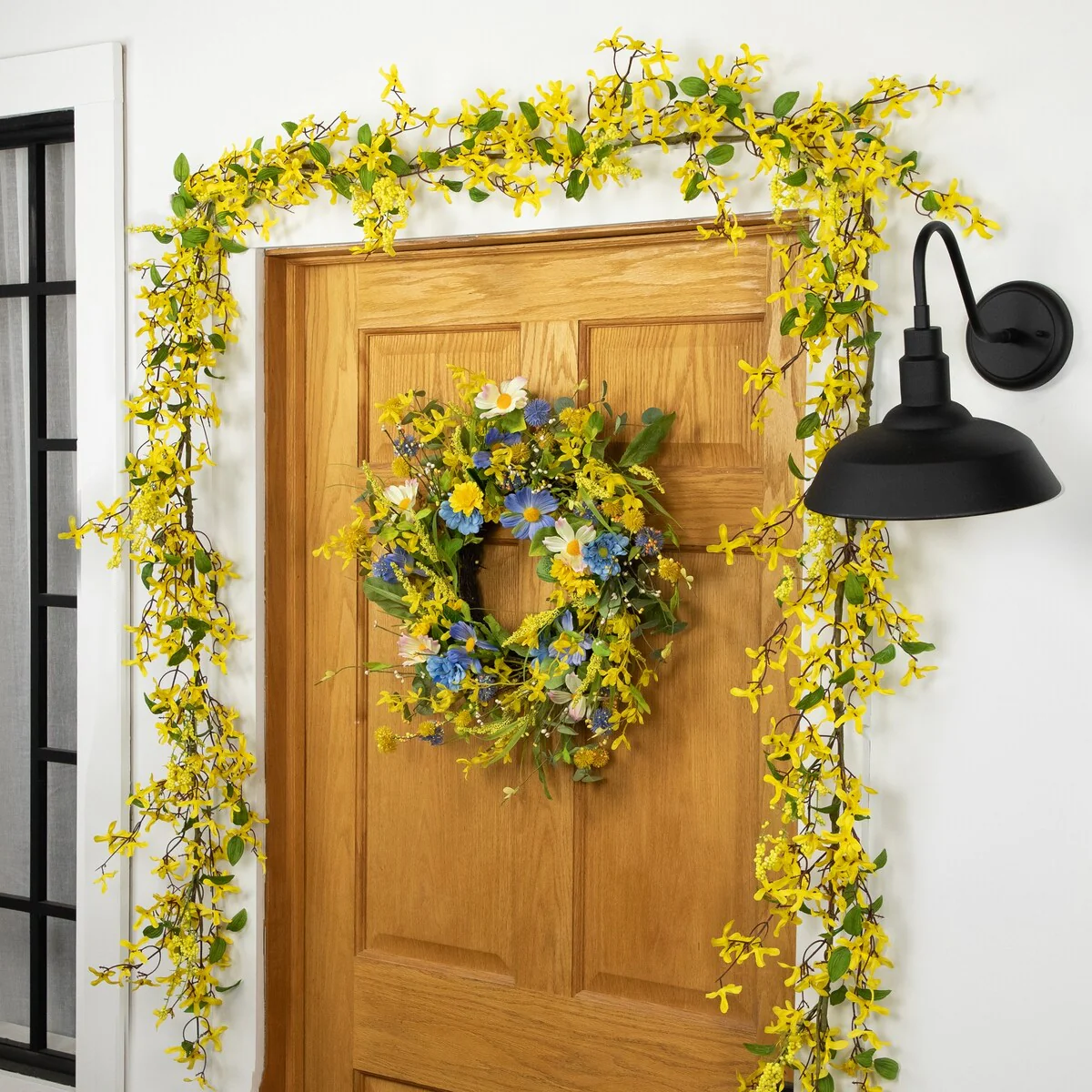 Daisy and Cosmos Floral Spring Wreath - 24