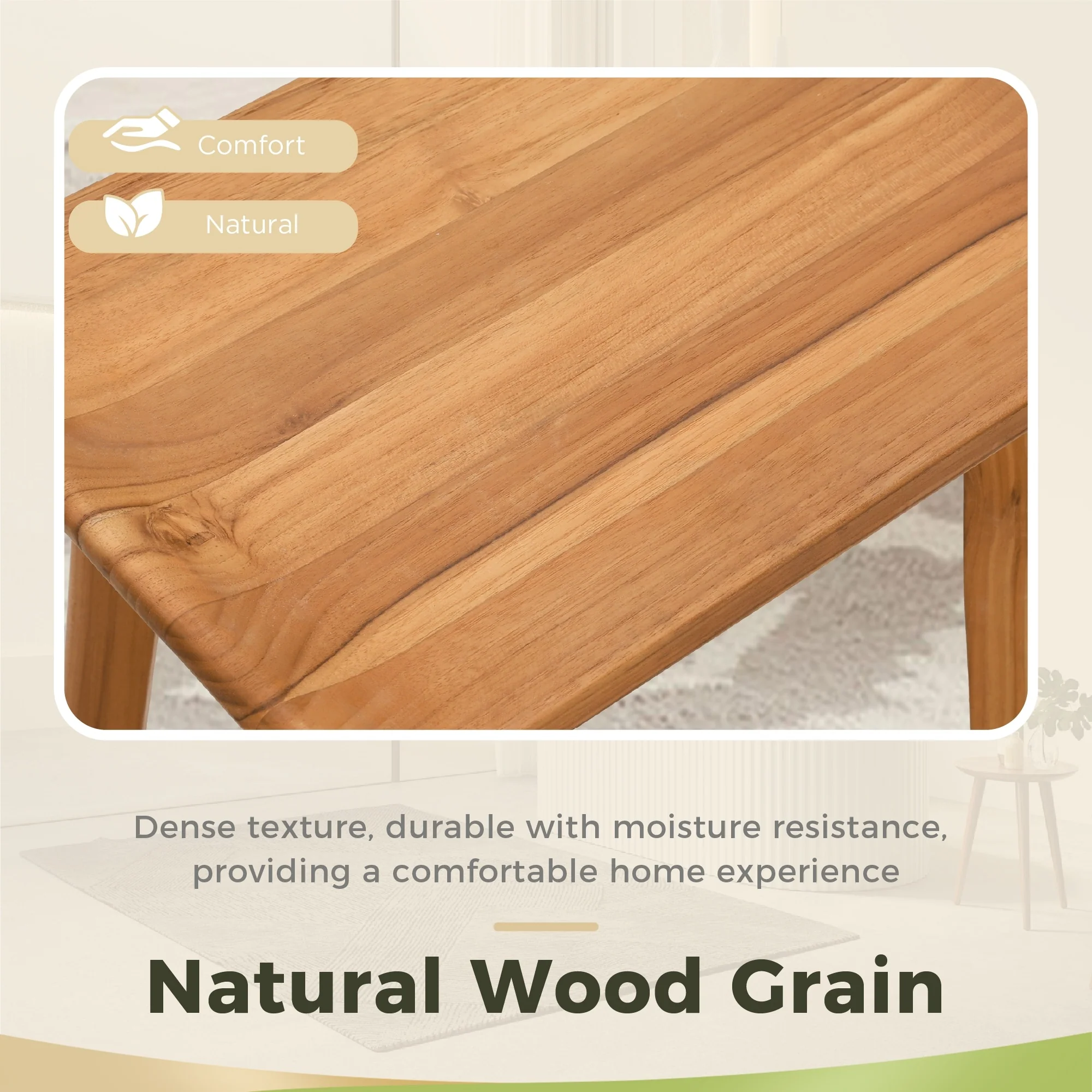 Bathroom Stool with Storage Shelf, Teak Shower Bench Waterproof Wood Bench, Shower Seat