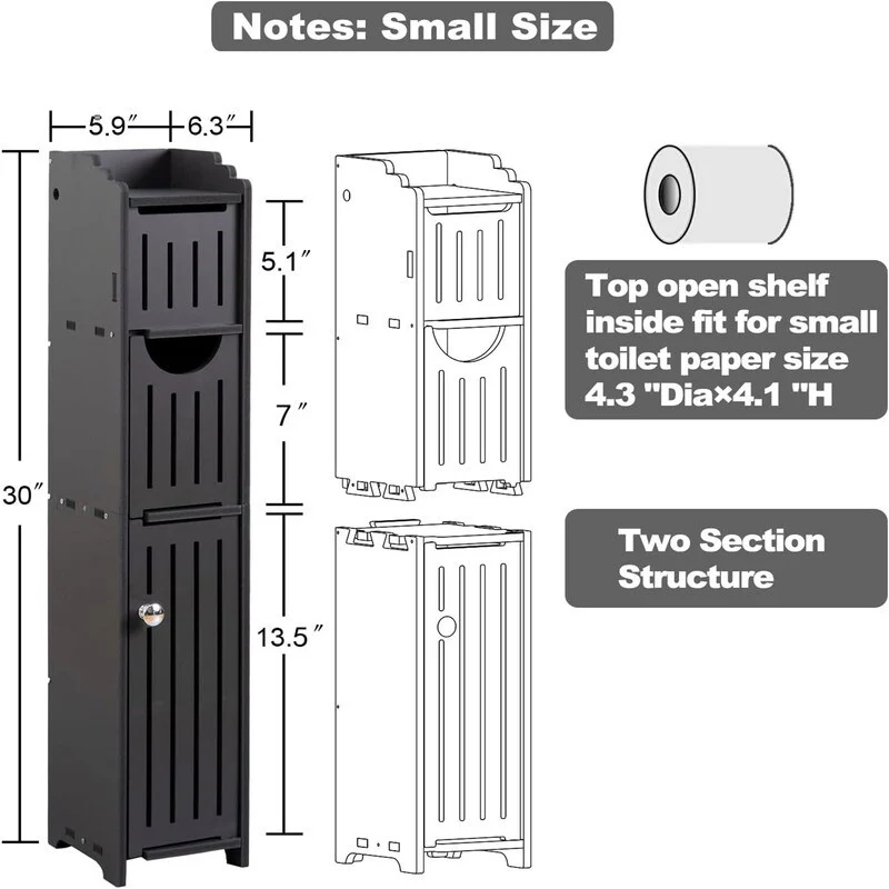 Bathroom Storage Cabinet Small Bathroom Storage Cabinet for Small Space - 6.7