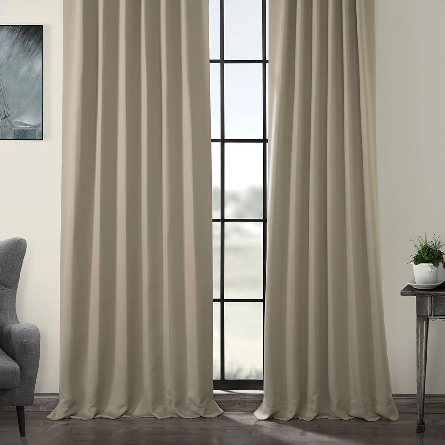 Exclusive Fabrics Room Darkening 120-inch Curtain Panel Pair (2 Panels)