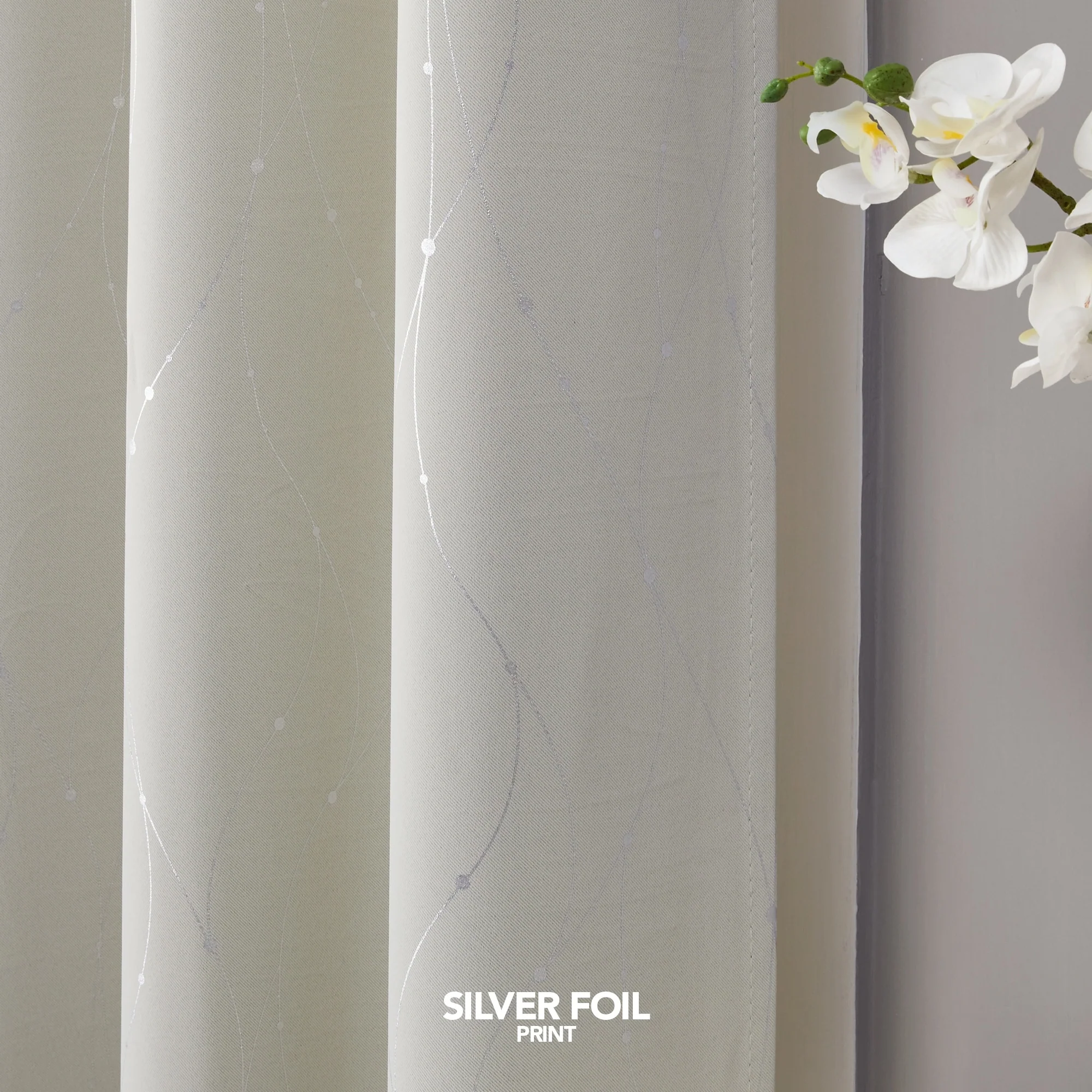 Deconovo Wave Line with Dots 52 Width Curtains Pair(2 Panel)