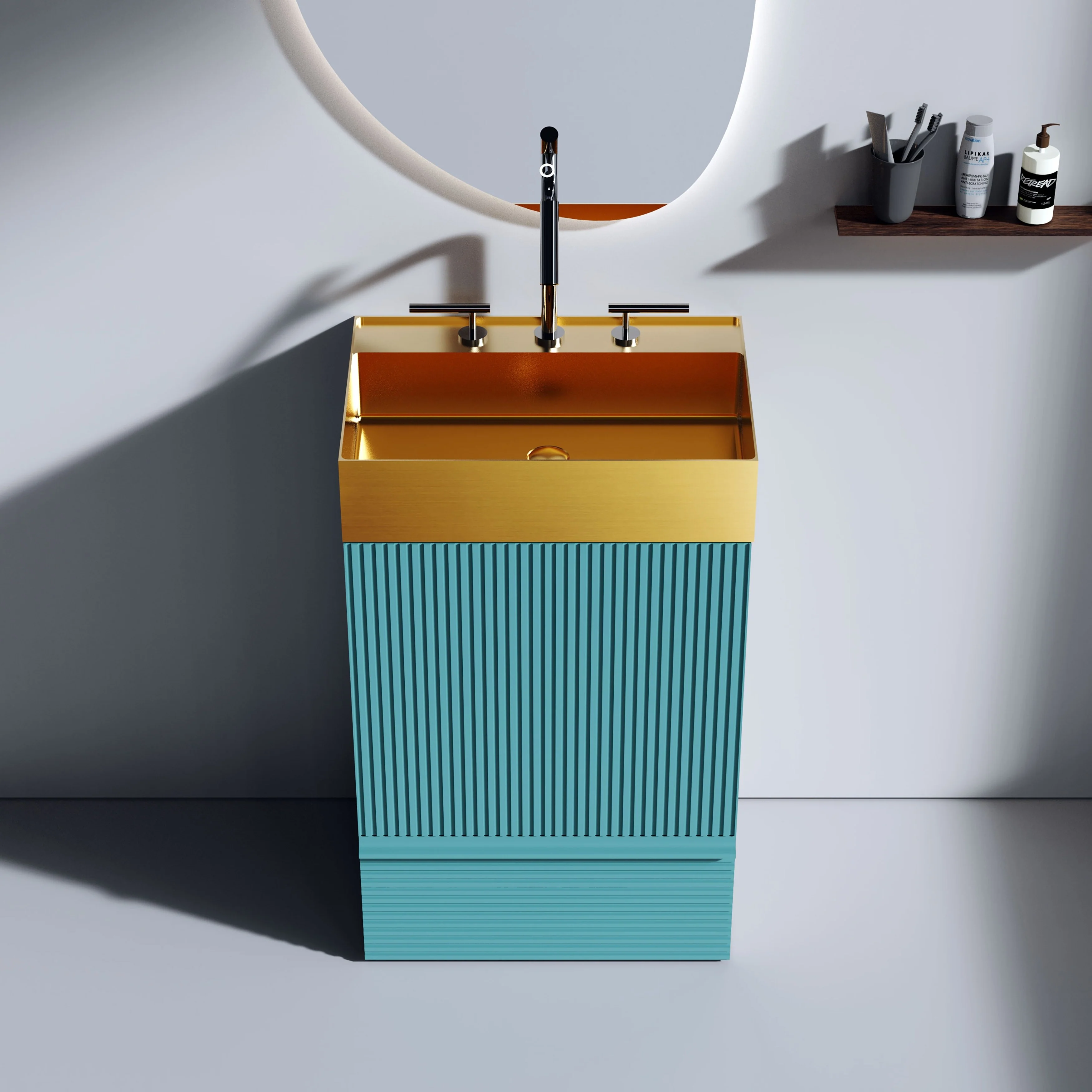 CITTANEO Gada Pro 20'' Modern Freestanding Bathroom Vanity with Sink and Integral Basin