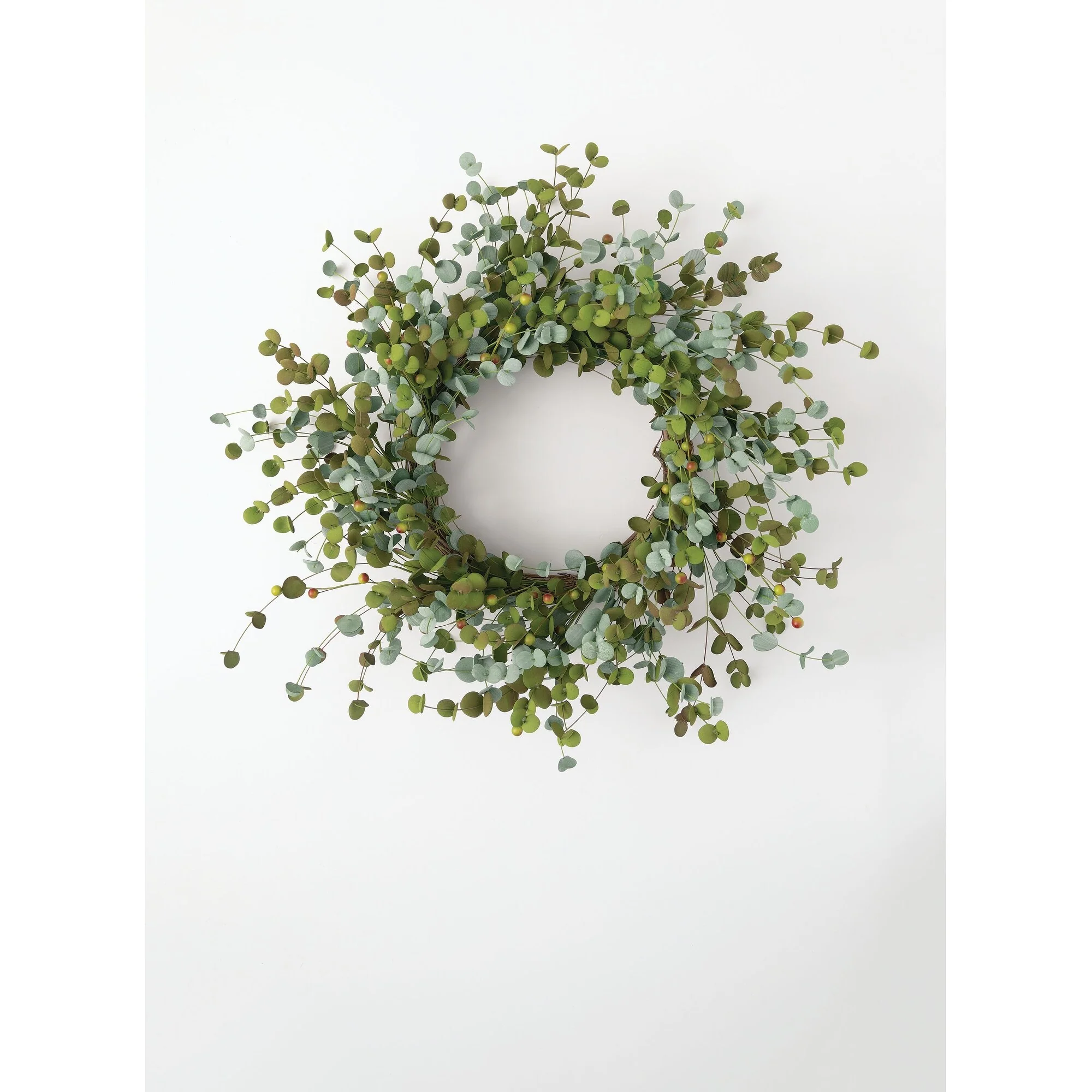 Sullivans Artificial Mini Eucalyptus Berry Wreath 28