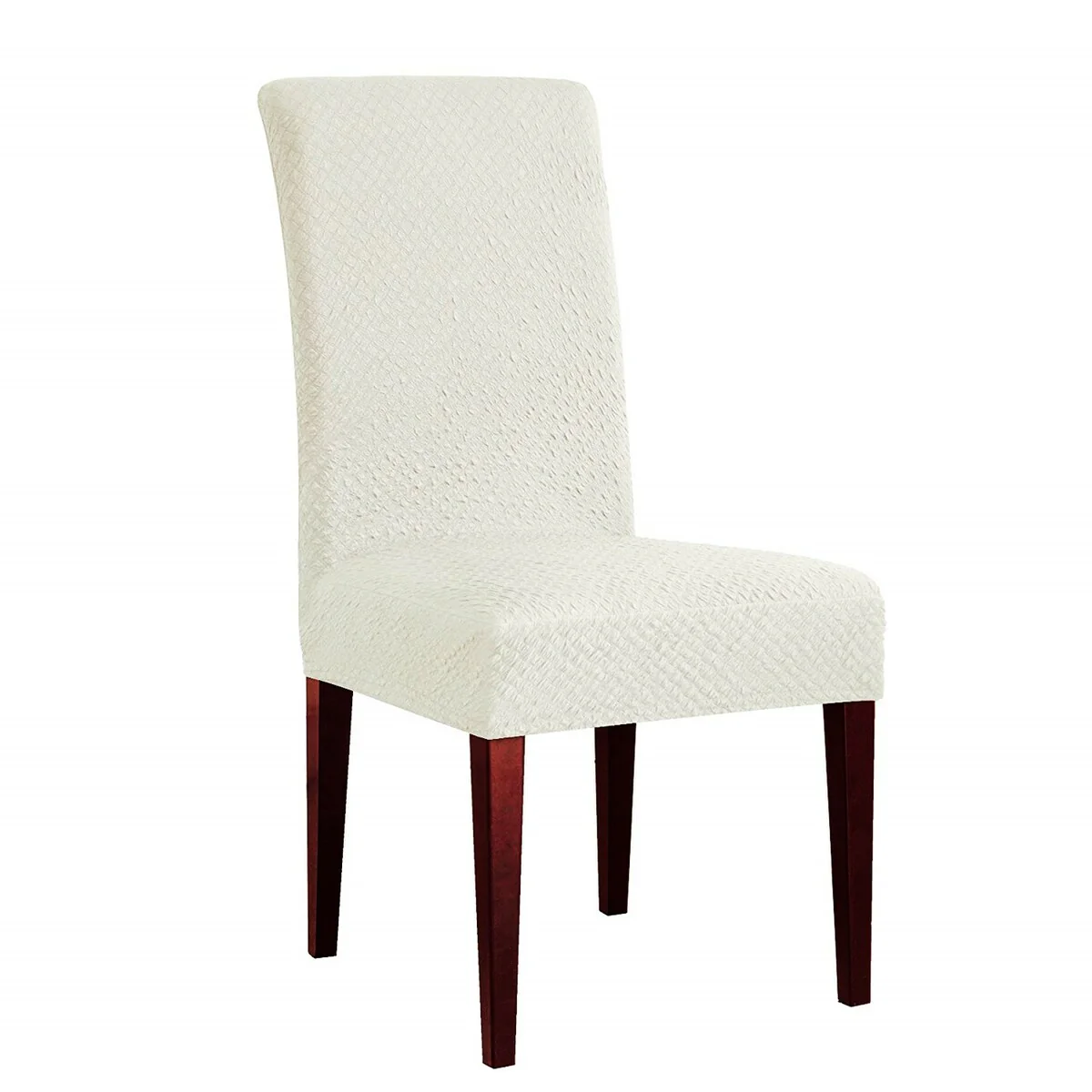 Enova Home Jacquard Polyester Spandex Fabric Stretch Dining Slipcovers Removable Anti-Dirty Fitted Furniture Protector Set of 2