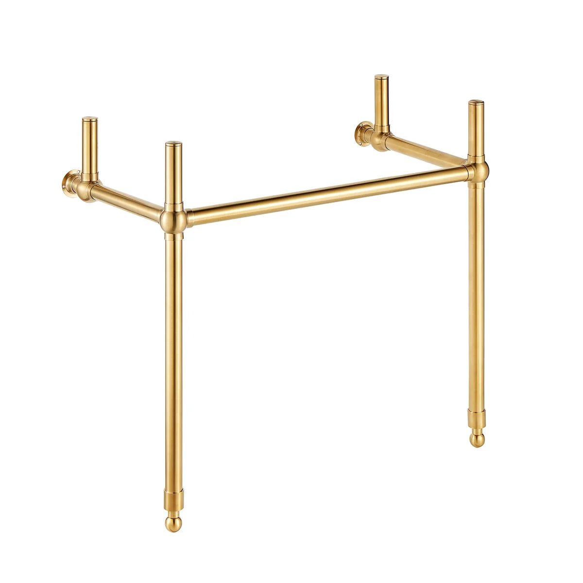Verona 34.5 in. Rust-Resistant Stainless Steel Console Sink Frame in Brushed Gold with Mounting Hardware