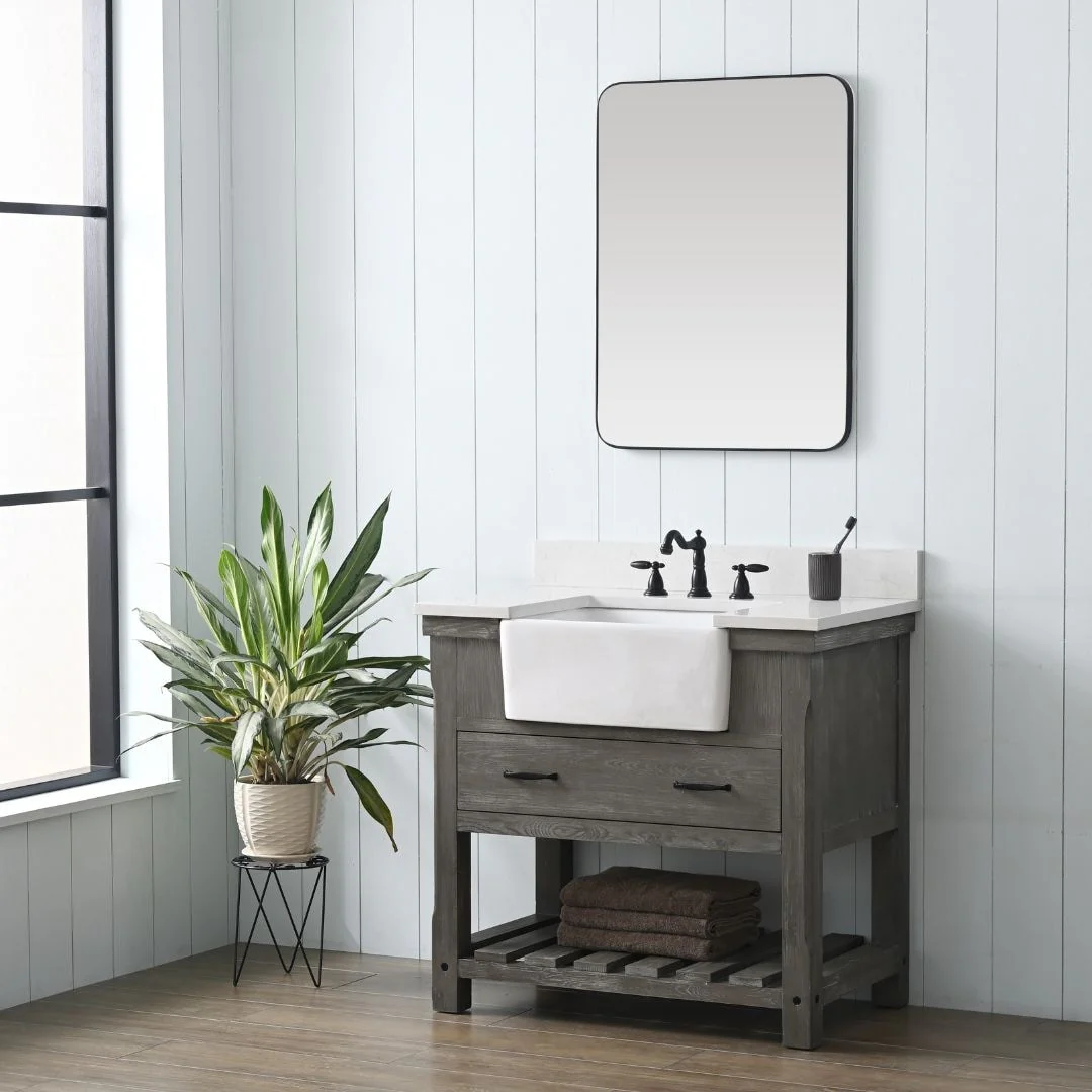 Sudio Design Bathroom Vanity Wesley Weathered Collection.
