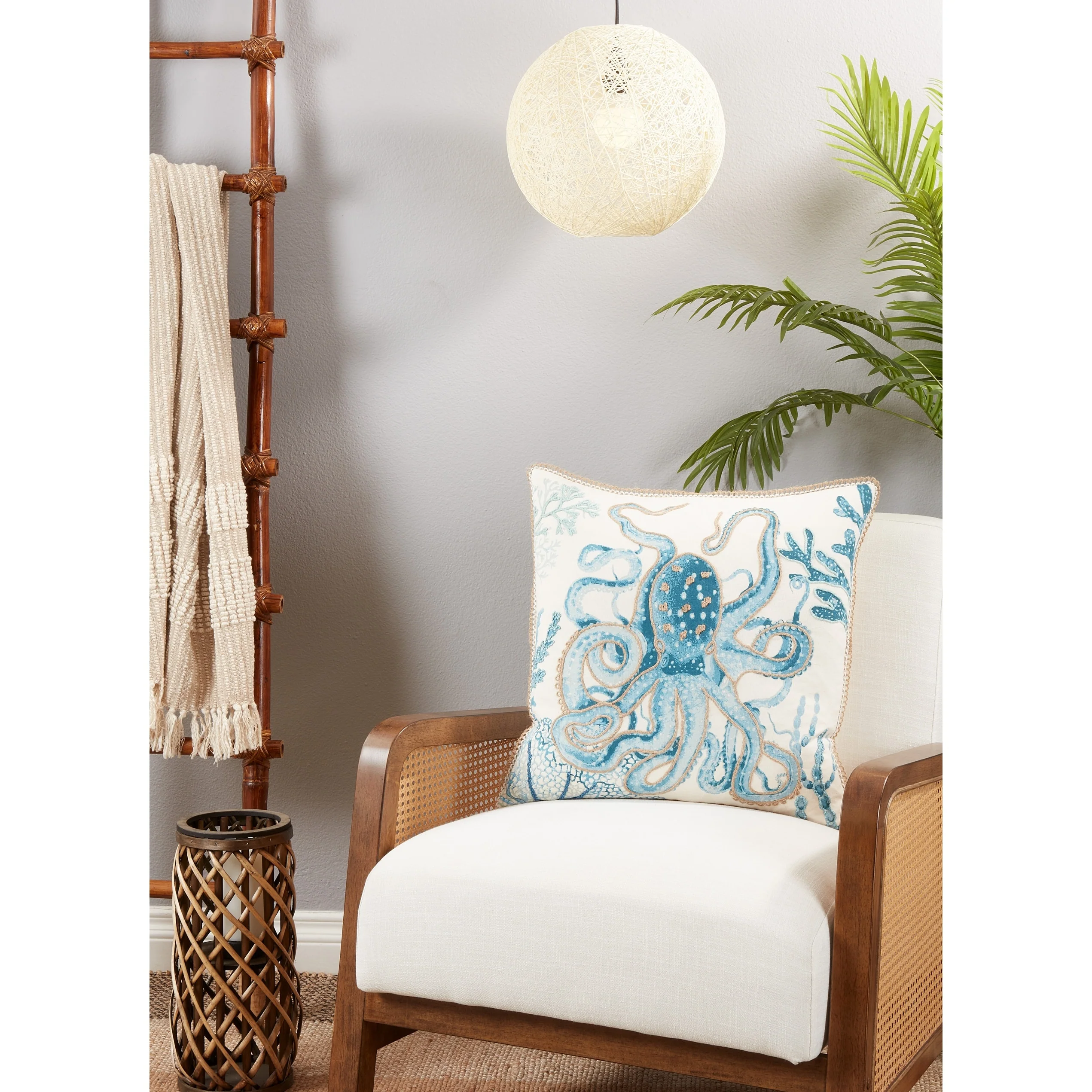 Octopus Design Throw Pillow