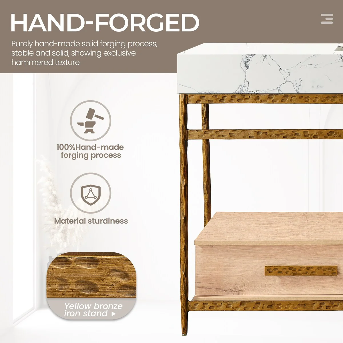 Dhaka Bath Vanity with Composite Stone Top without Mirror