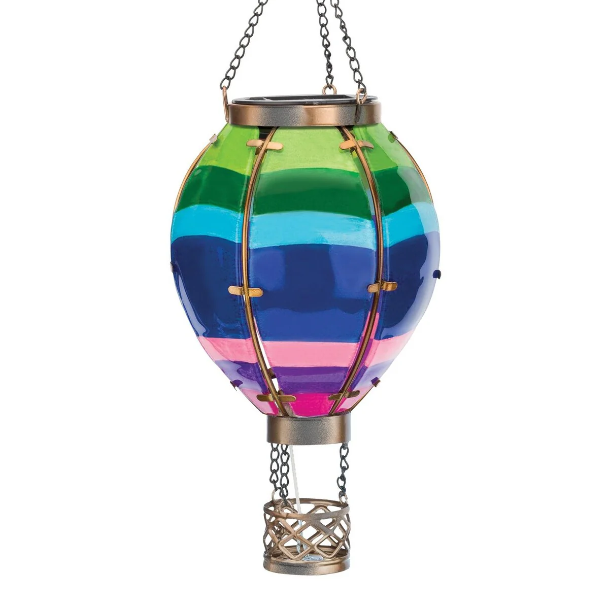 Hot Air Balloon Solar Lantern SM - Stripe