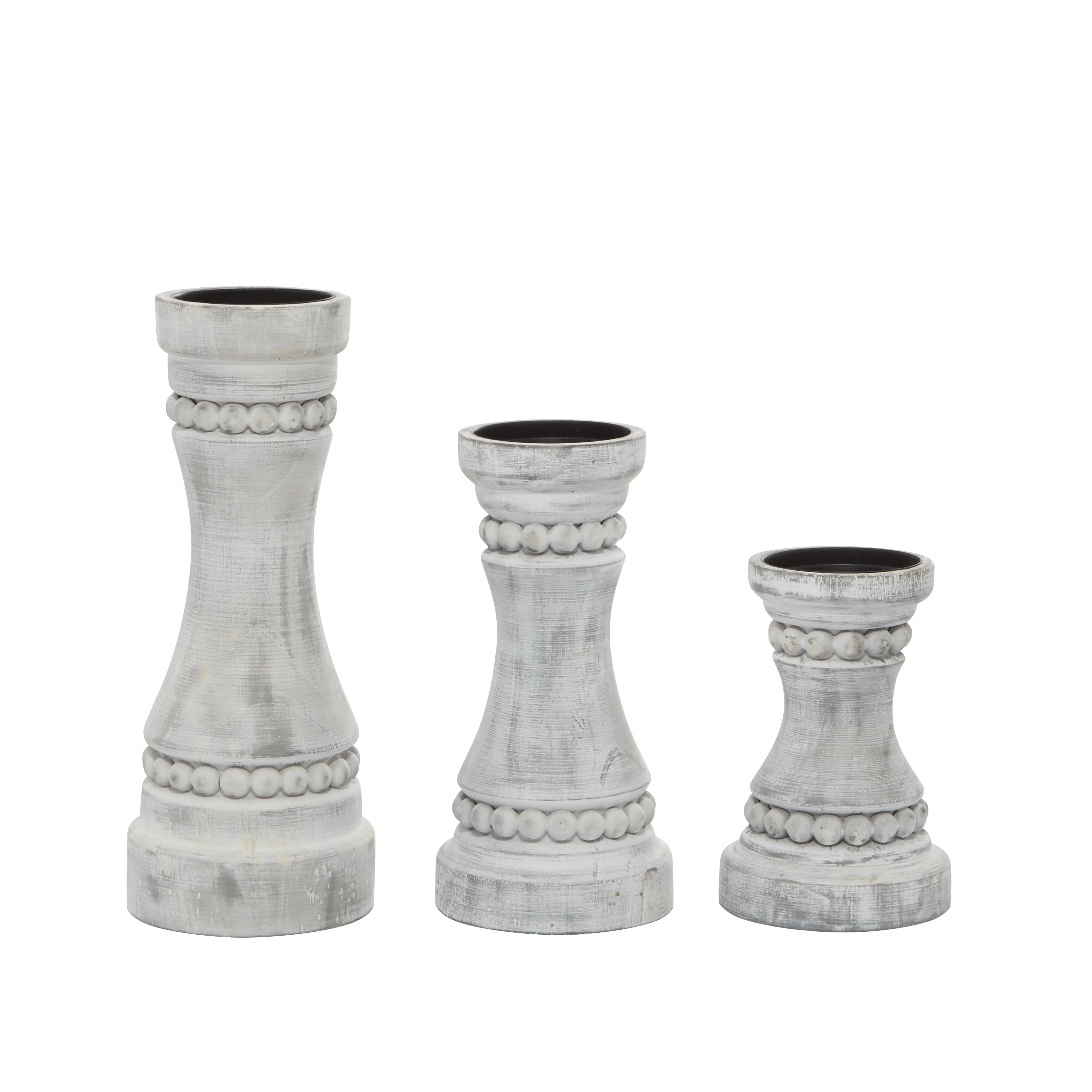 Wood Farmhouse Candle Holder (Set of 3) - S/3 12