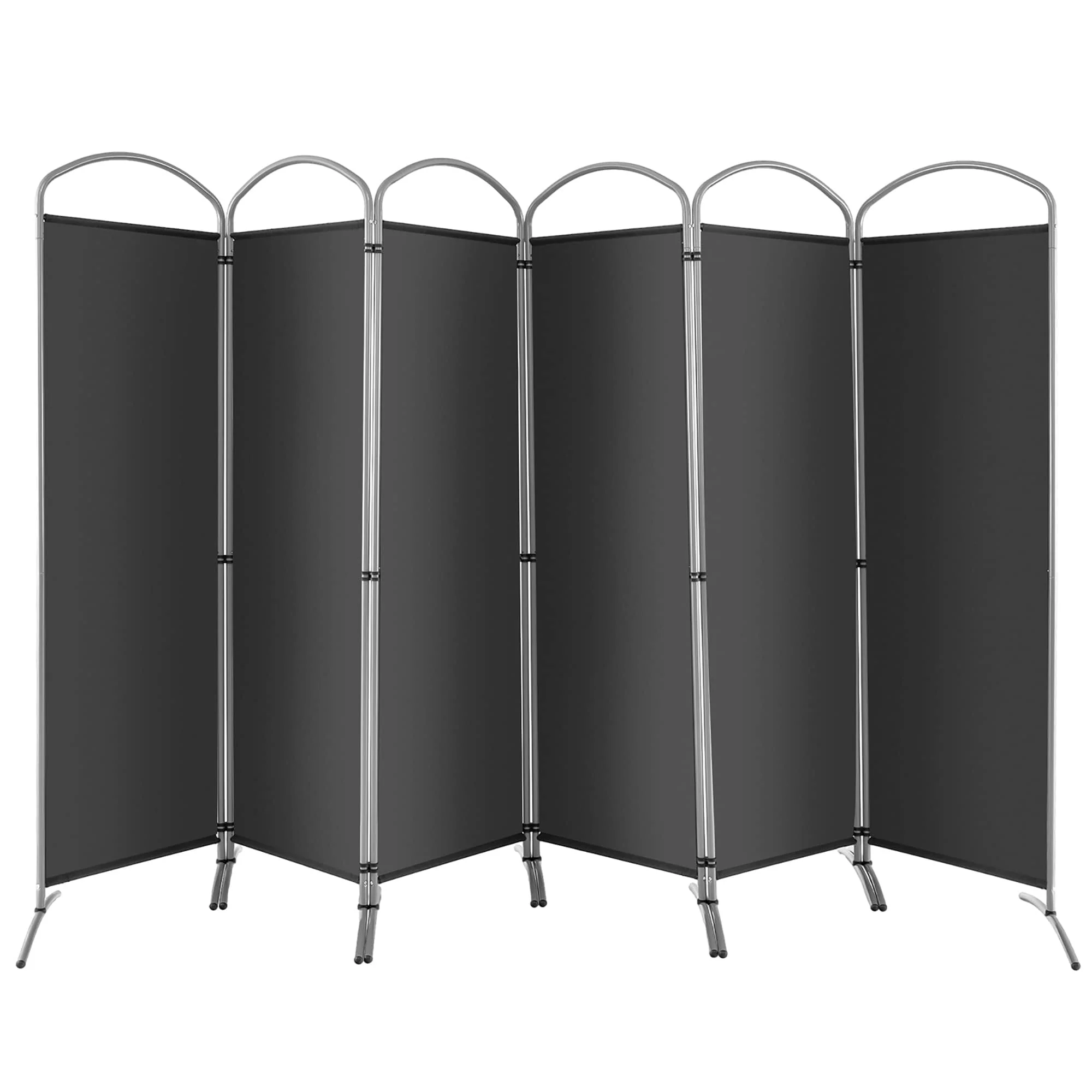 Costway 6 Panels Folding Privacy Screen 6 Ft Tall Fabric Privacy