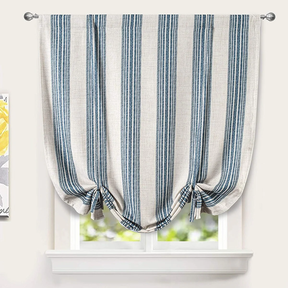 DriftAway Chris Vertical Striped Pattern Blackout Room Darkening Tie Up