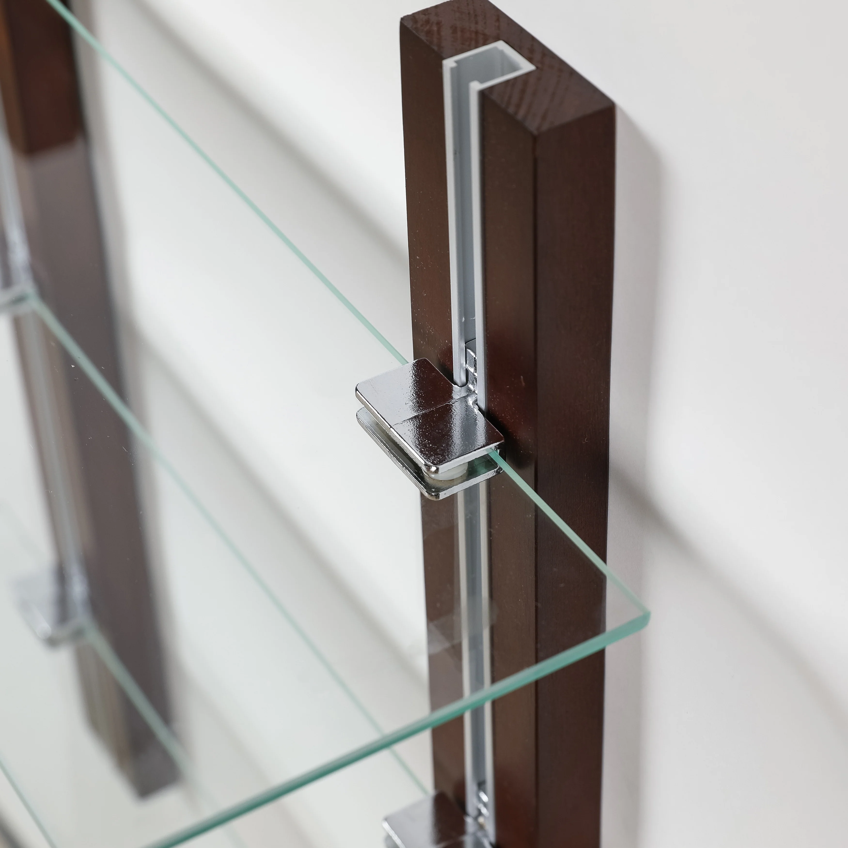 Old Bavaria Three Tier Adjustable Shelves on Wooden Bars