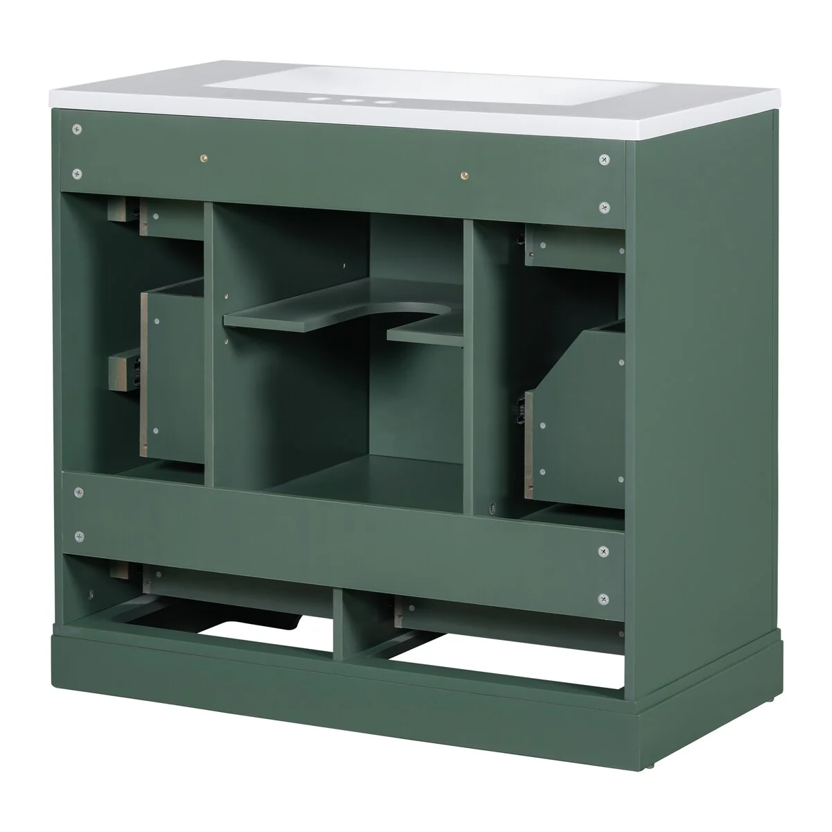 Bathroom Vanity Cabinet with Multi-Functional Drawer and Adjustable Shelf