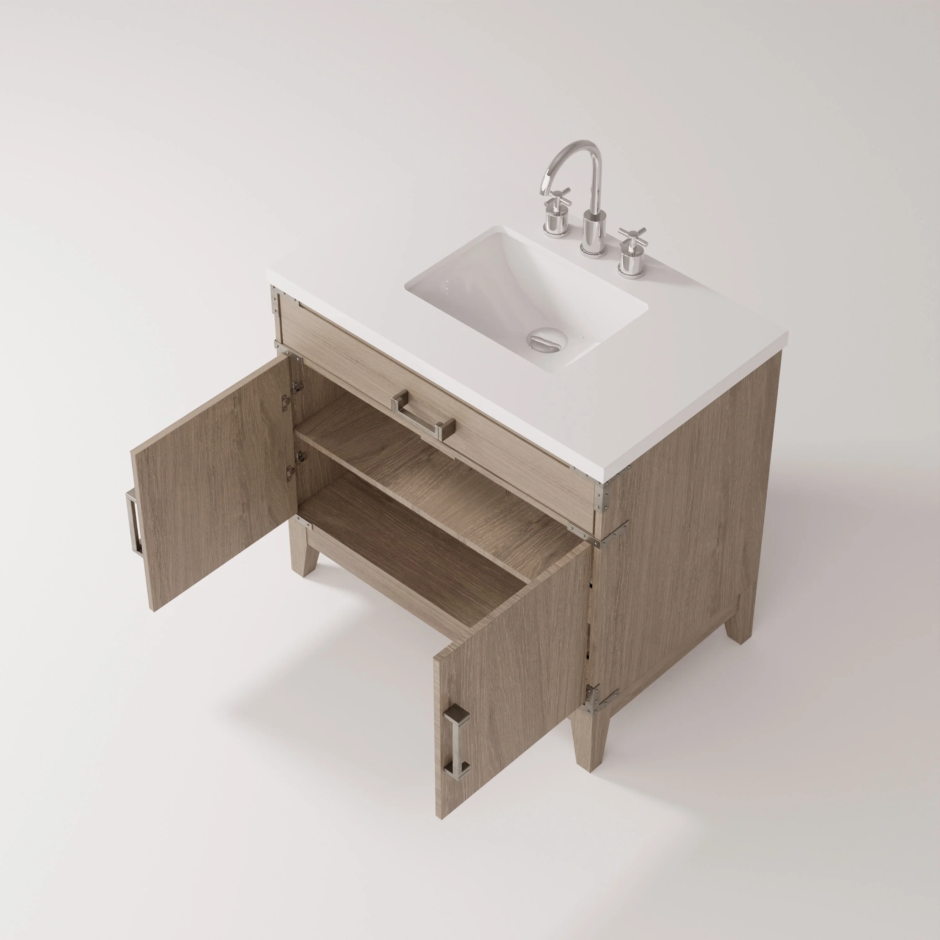 Laurel Bath Vanity Quartz Top, Sink and Faucet