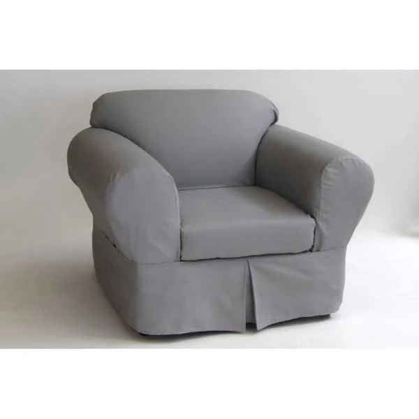 Classic Slipcovers Ten Ounce Cotton Twill Two Piece Chair Slipcover