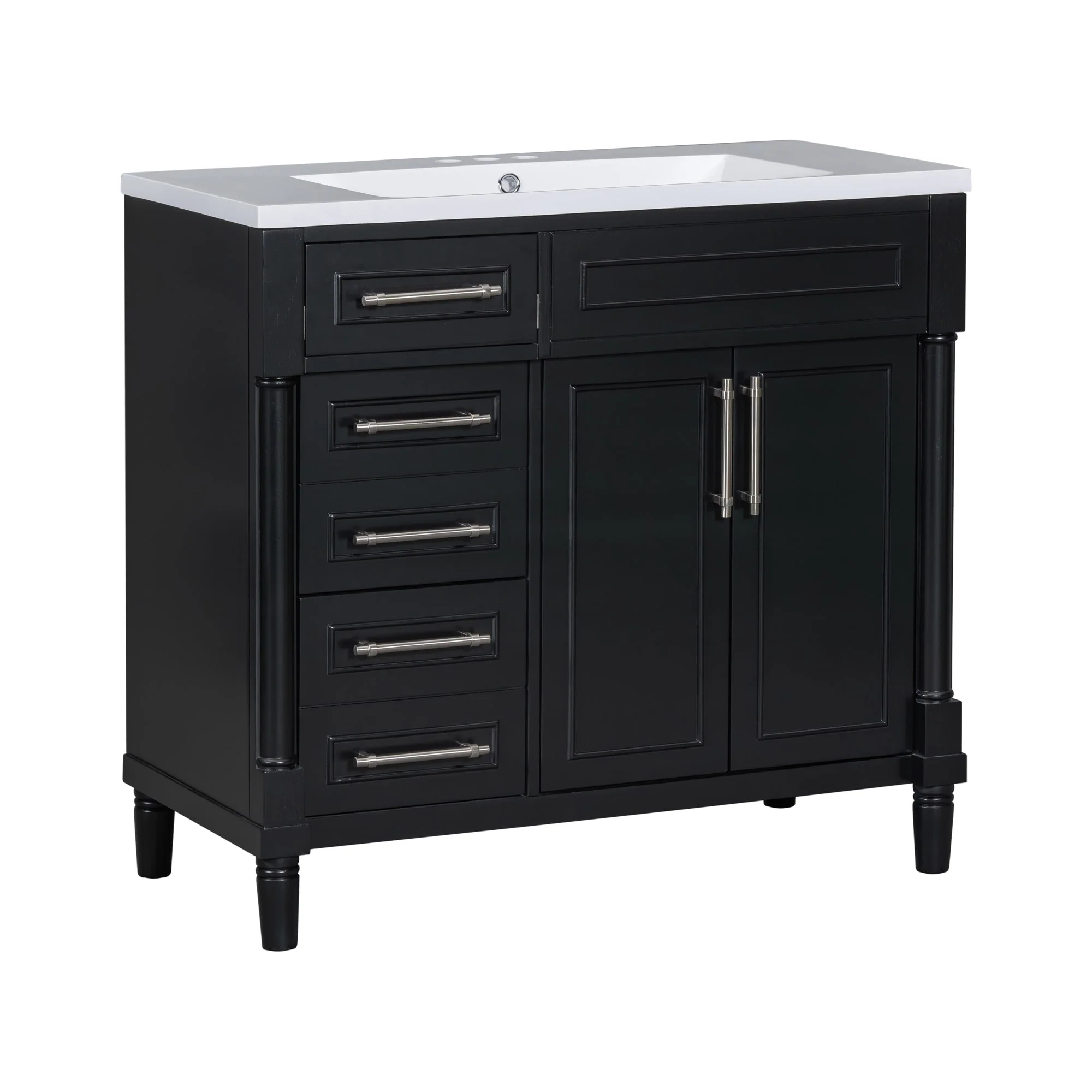 36'' Bathroom Vanity with Top Resin Sink