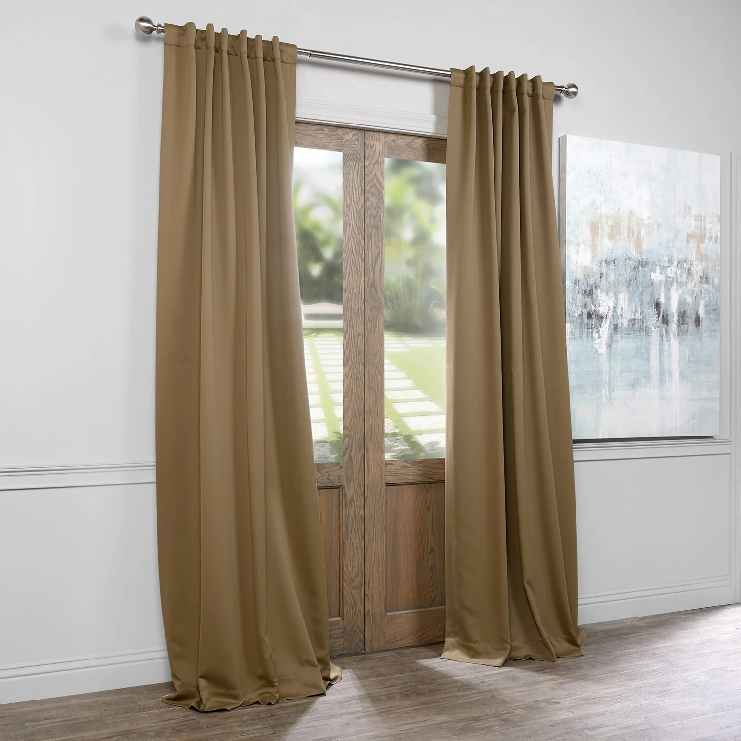 Exclusive Fabrics Room Darkening 120-inch Curtain Panel Pair (2 Panels)